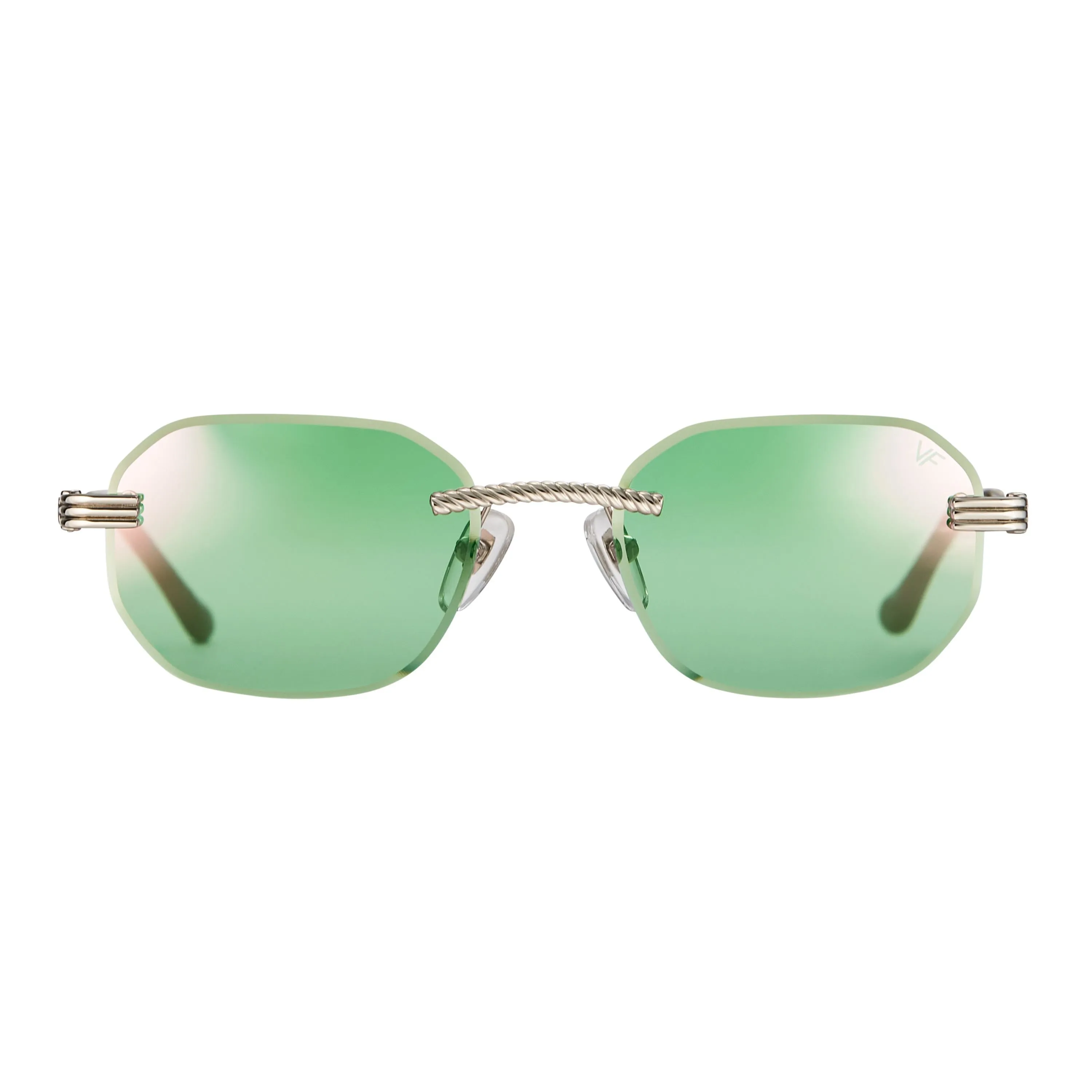 Hustler Rimless Drill Mount 24KT White Gold