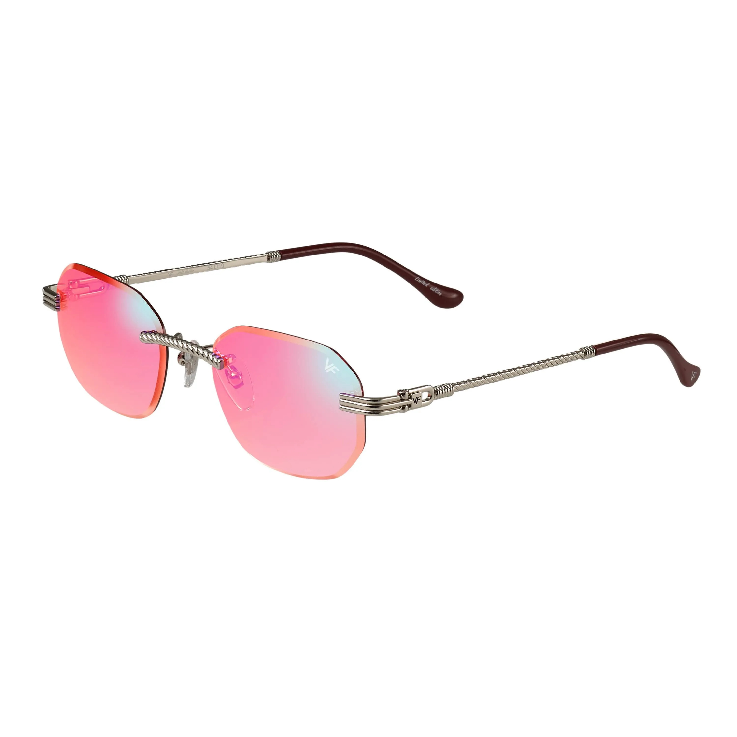 Hustler Rimless Drill Mount 24KT White Gold