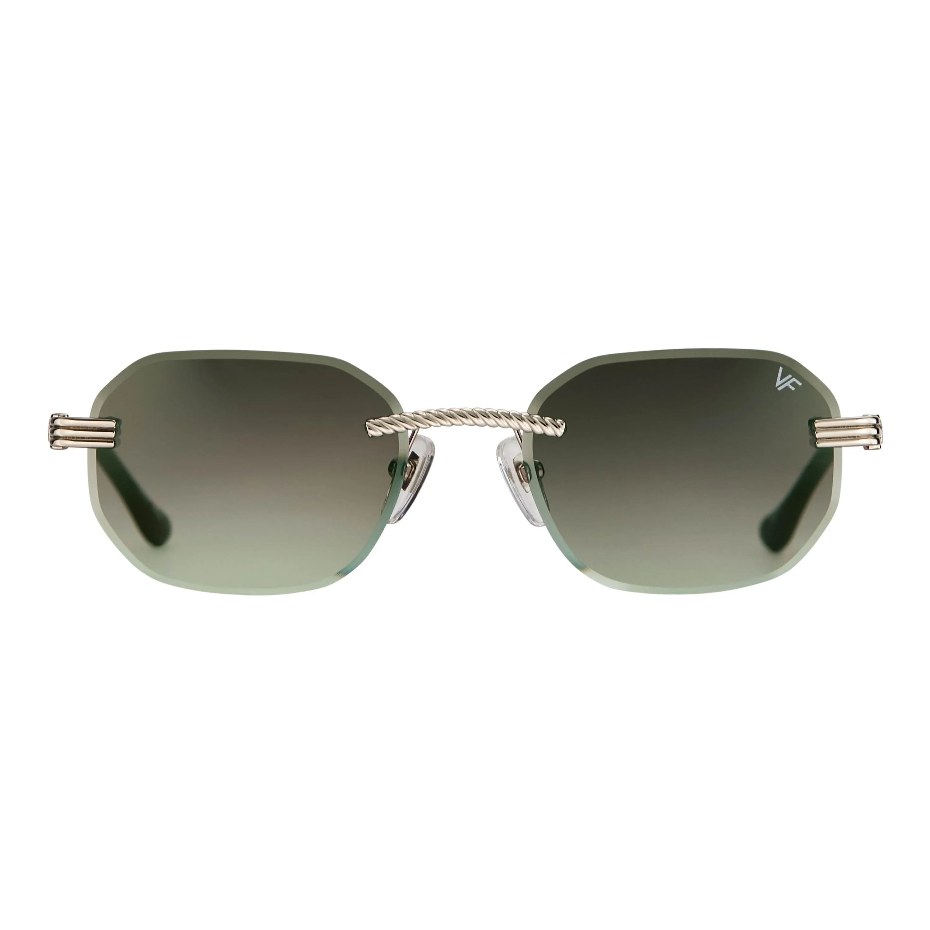 Hustler Rimless Drill Mount 24KT White Gold