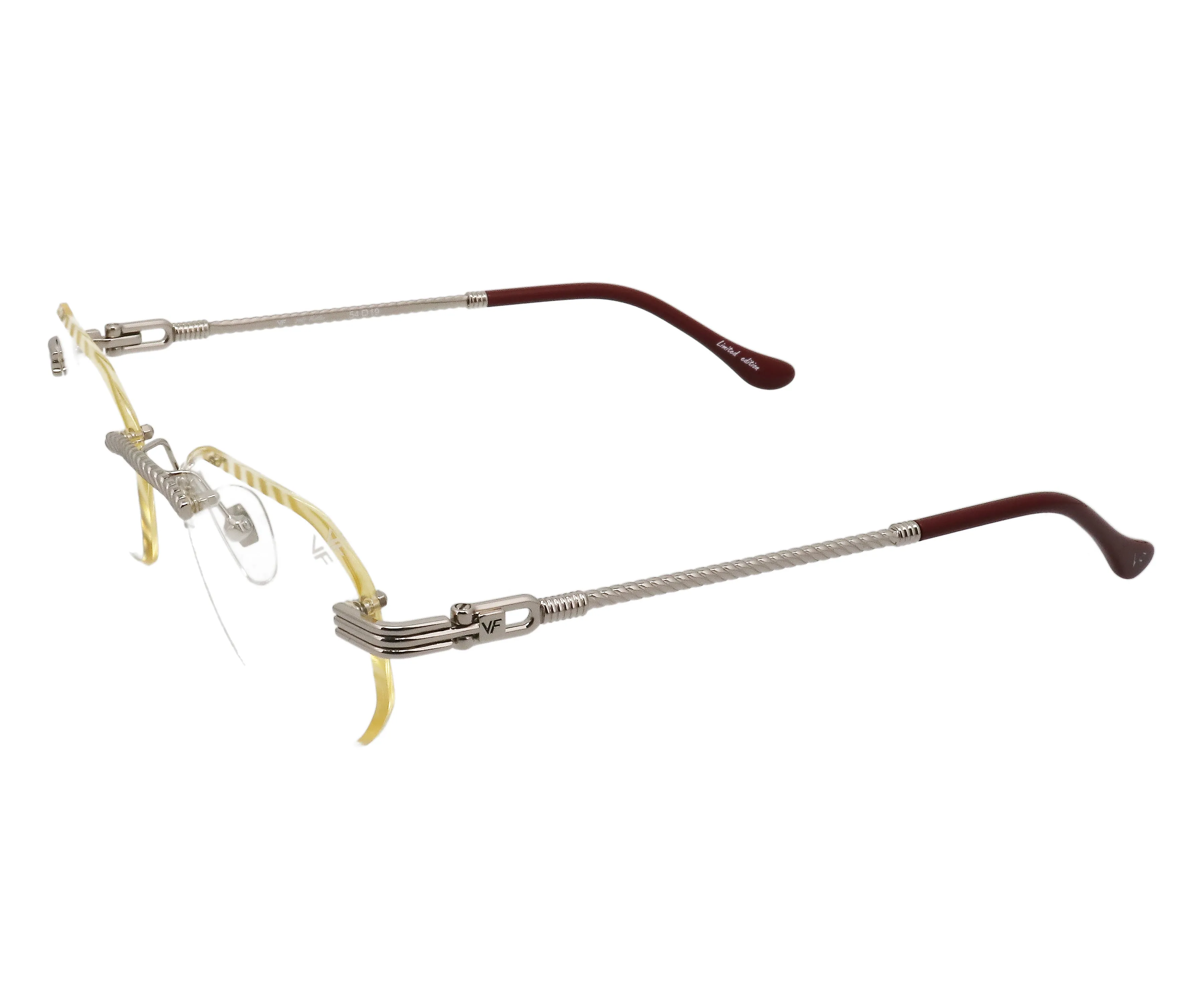 Hustler Rimless Drill Mount 24KT White Gold