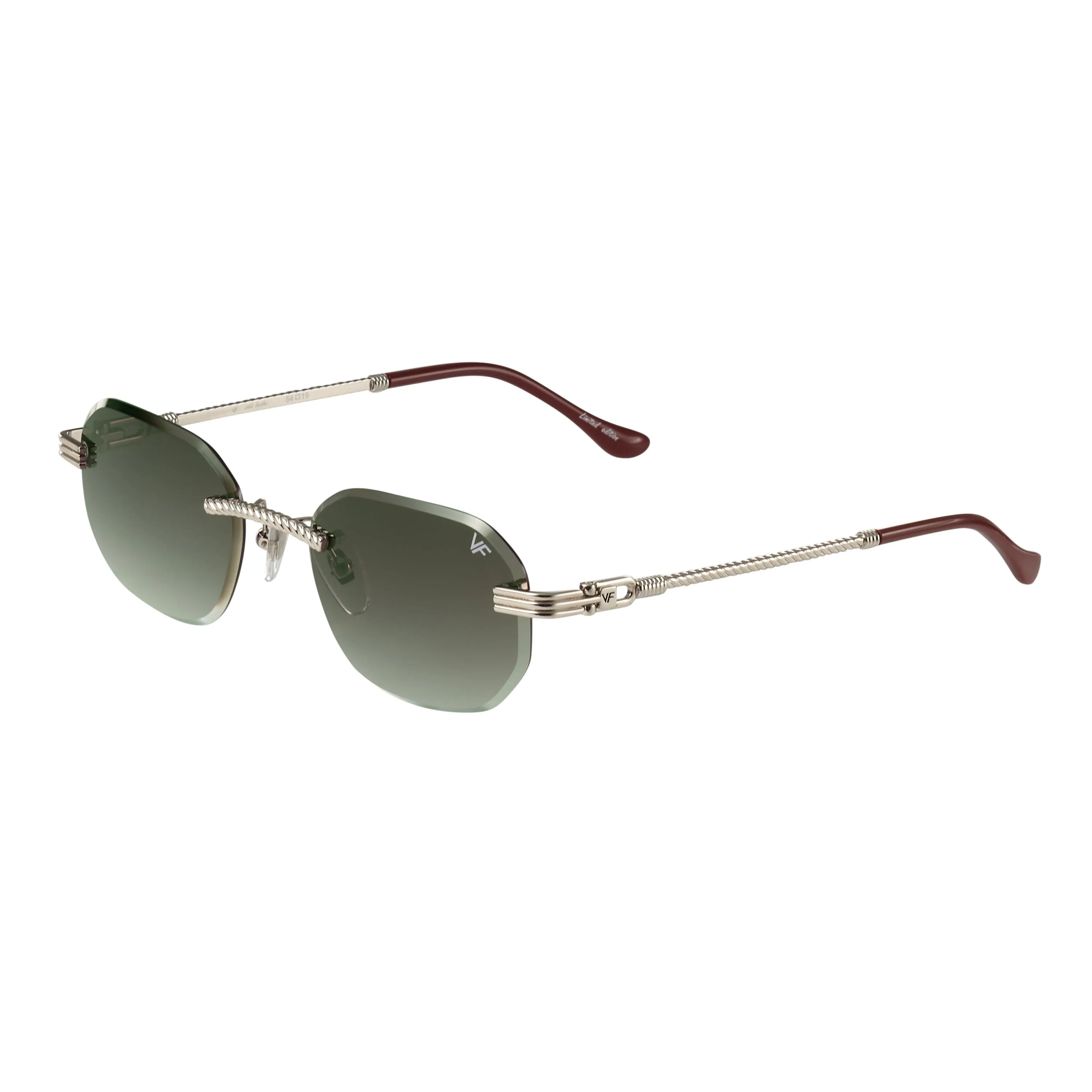 Hustler Rimless Drill Mount 24KT White Gold
