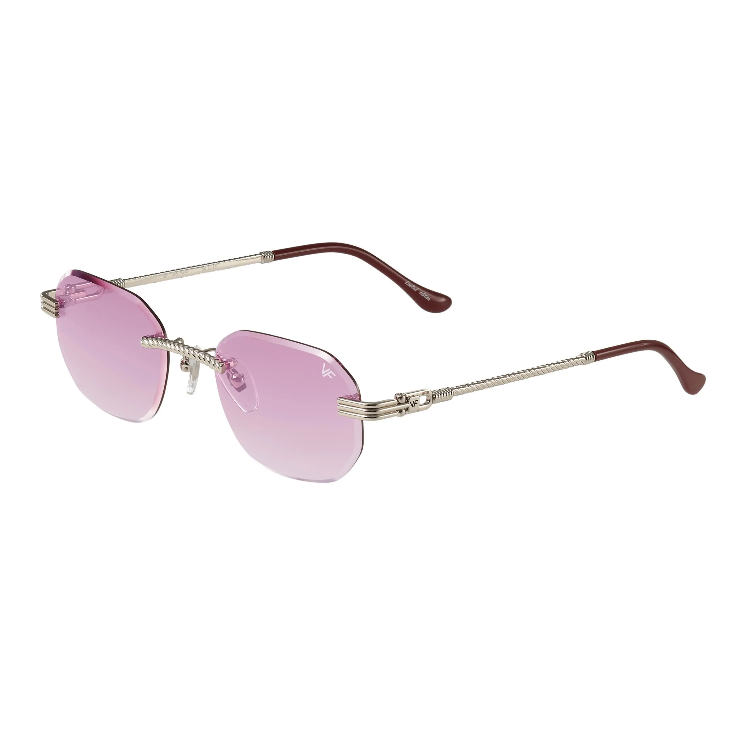 Hustler Rimless Drill Mount 24KT White Gold