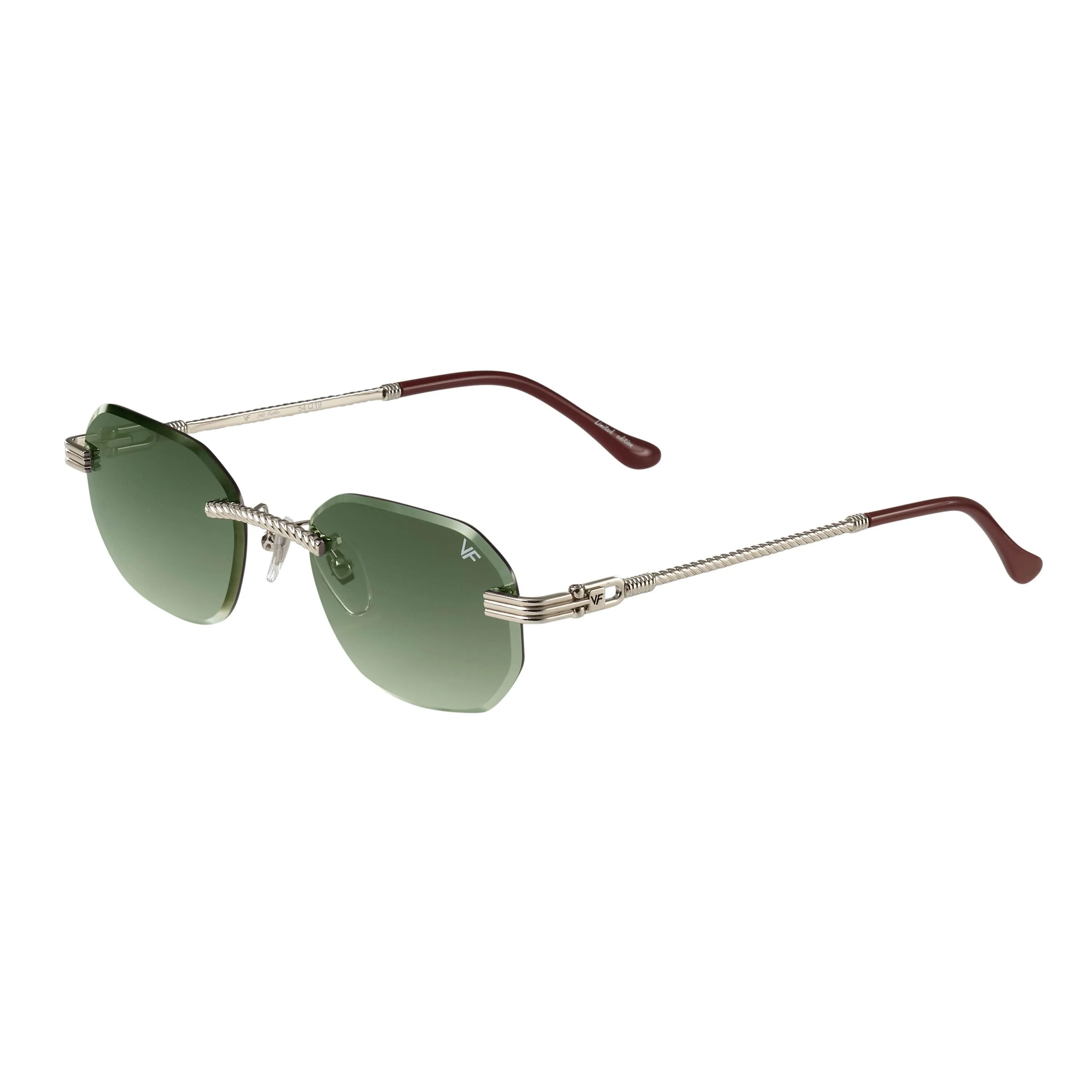 Hustler Rimless Drill Mount 24KT White Gold