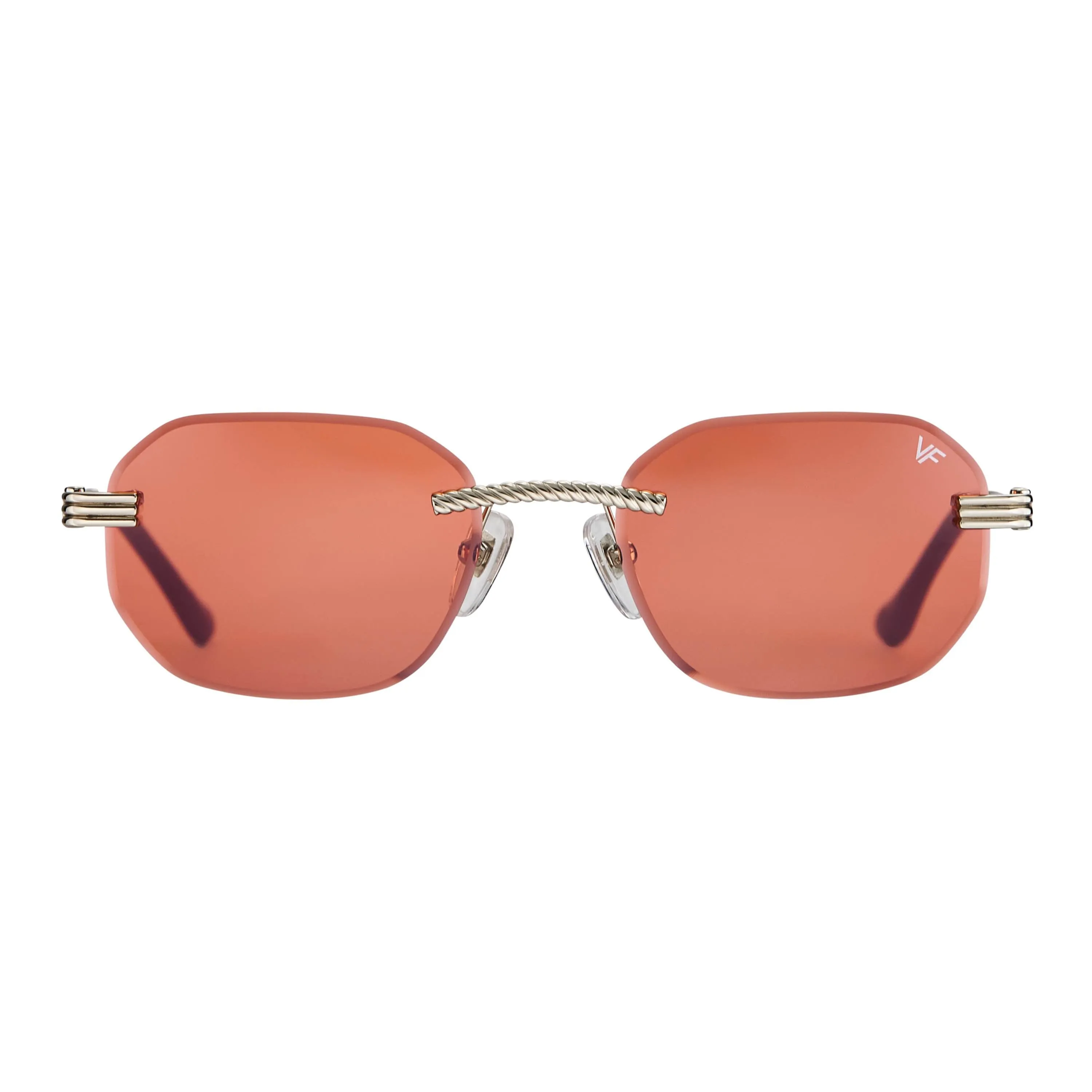 Hustler Rimless Drill Mount 24KT White Gold