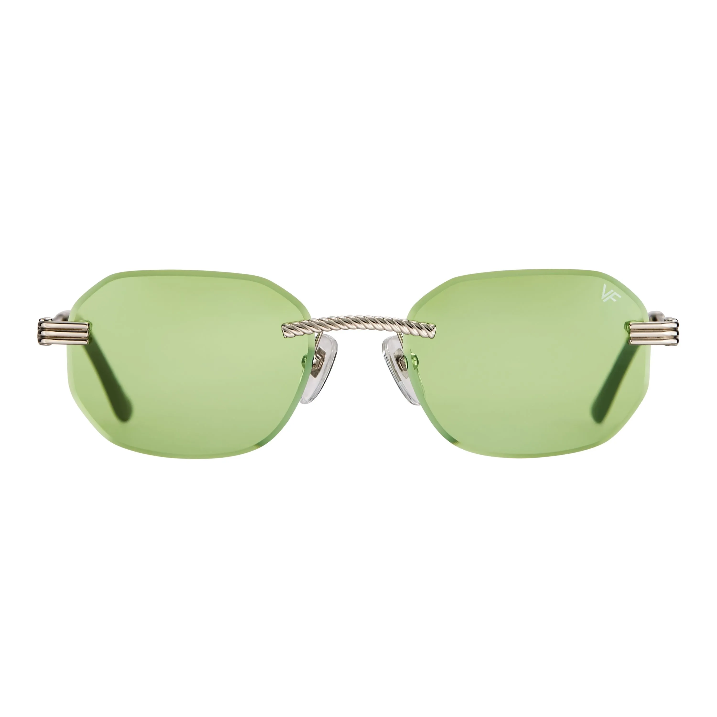 Hustler Rimless Drill Mount 24KT White Gold