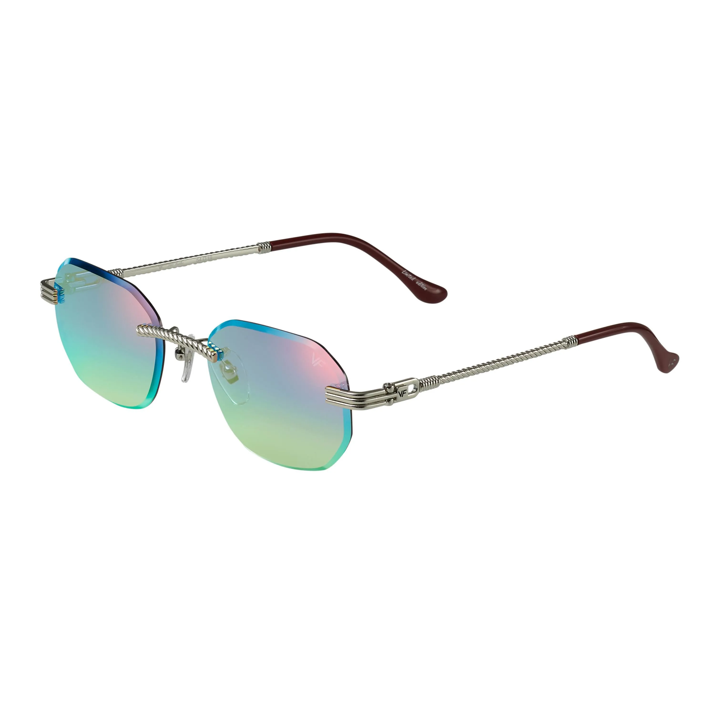 Hustler Rimless Drill Mount 24KT White Gold