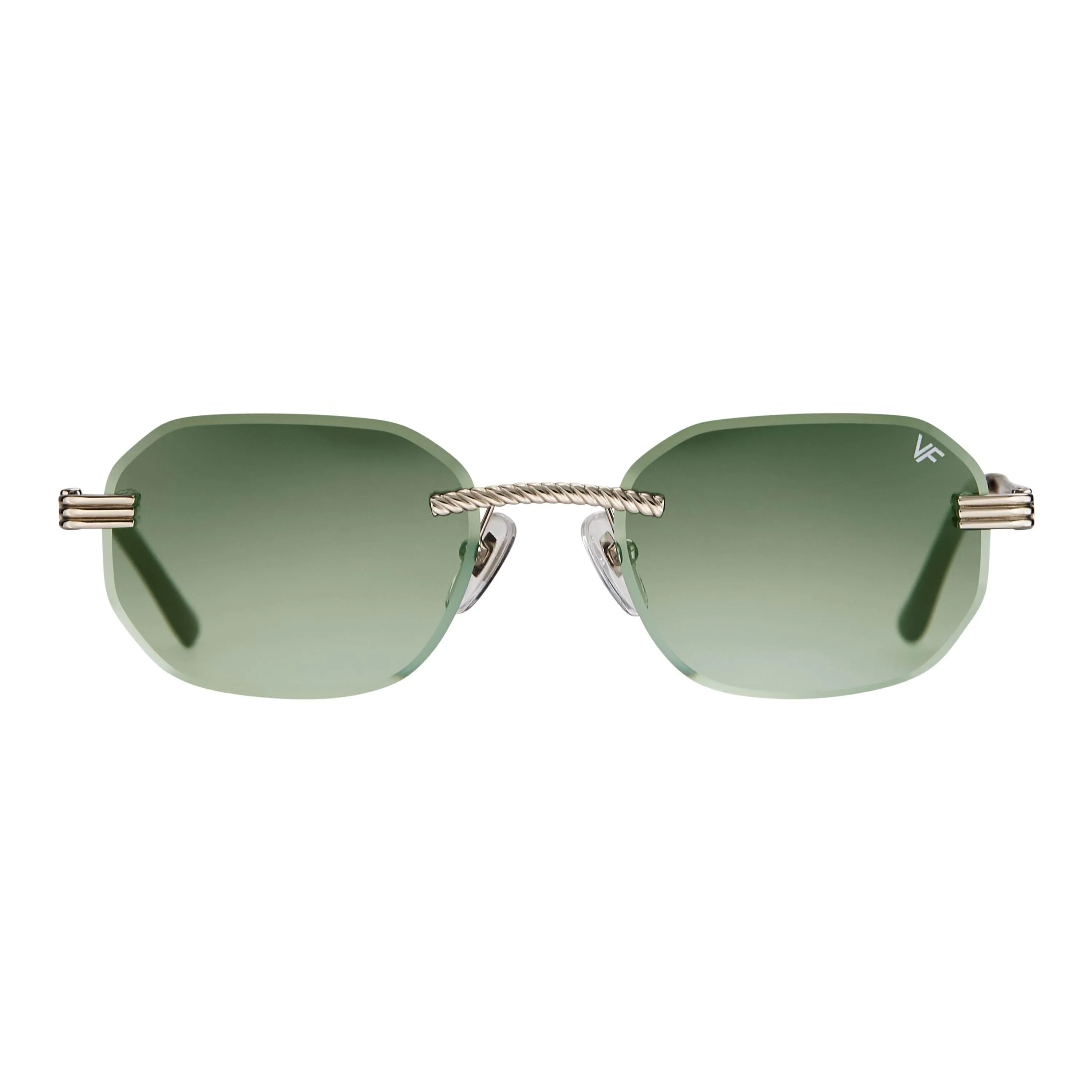 Hustler Rimless Drill Mount 24KT White Gold