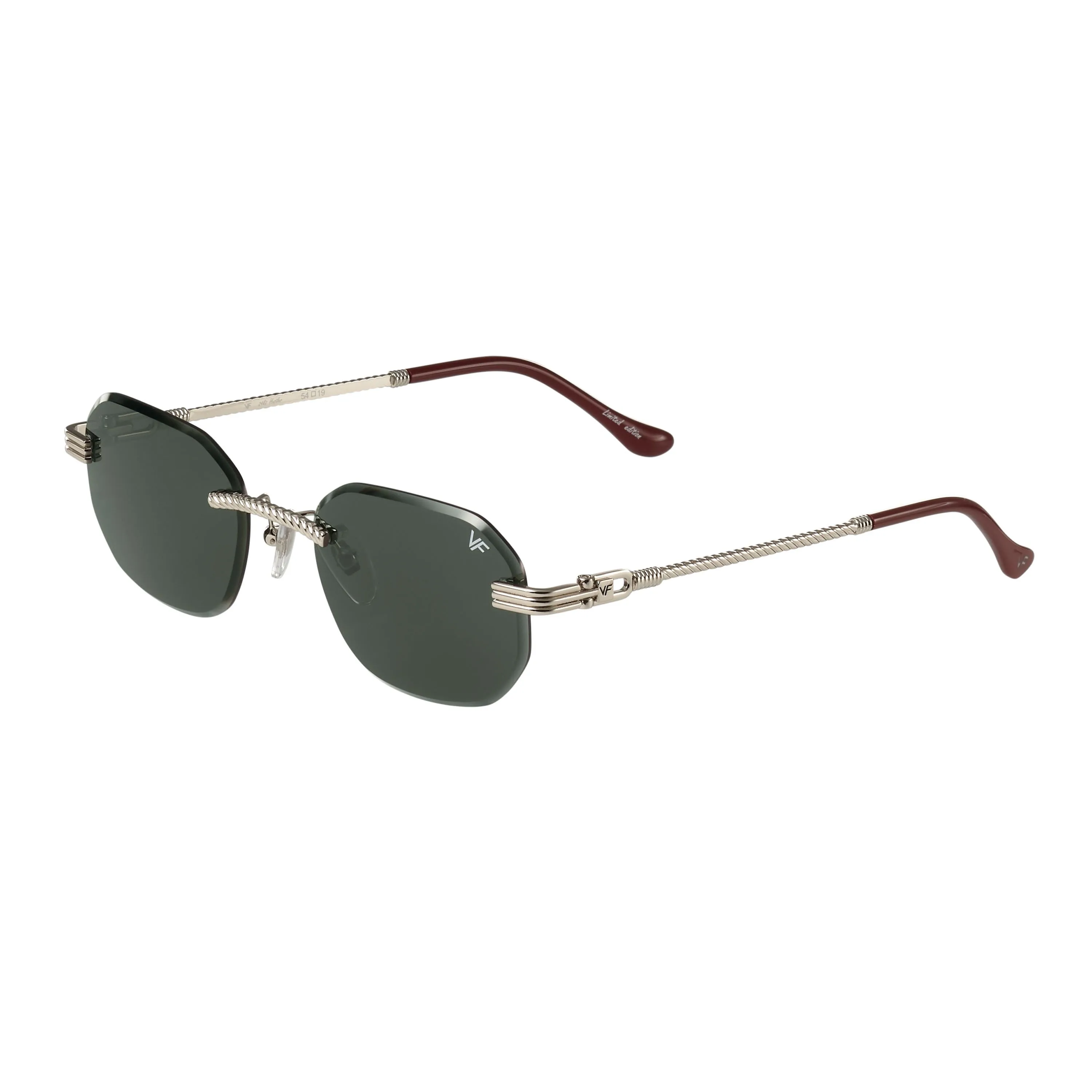 Hustler Rimless Drill Mount 24KT White Gold