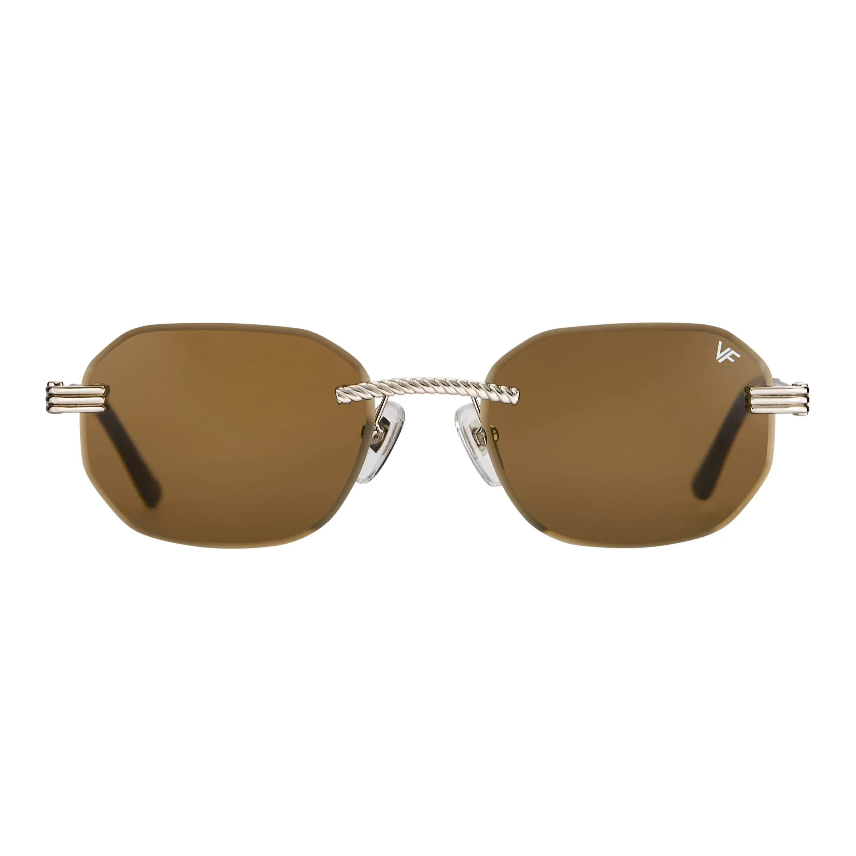 Hustler Rimless Drill Mount 24KT White Gold