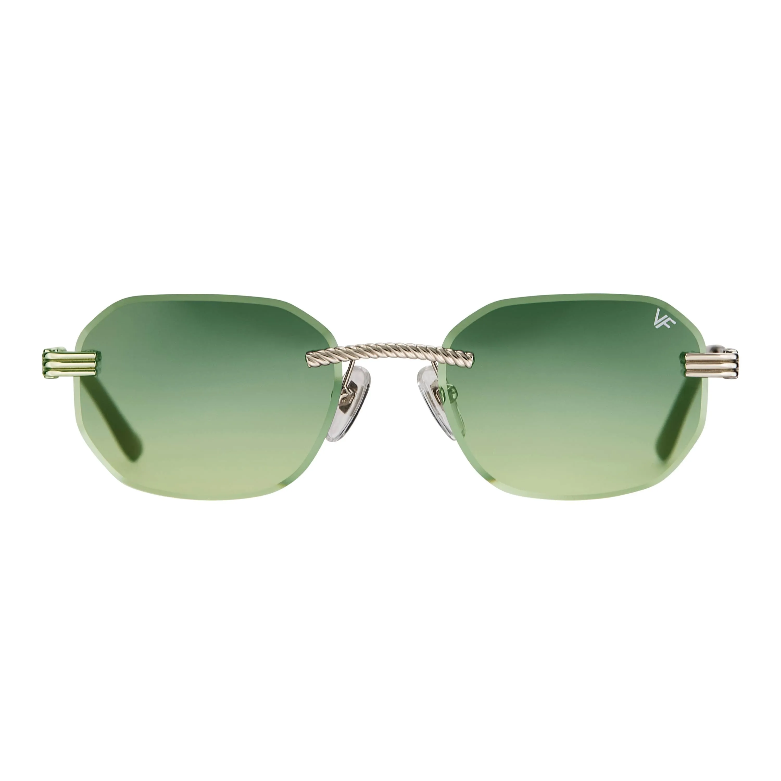 Hustler Rimless Drill Mount 24KT White Gold