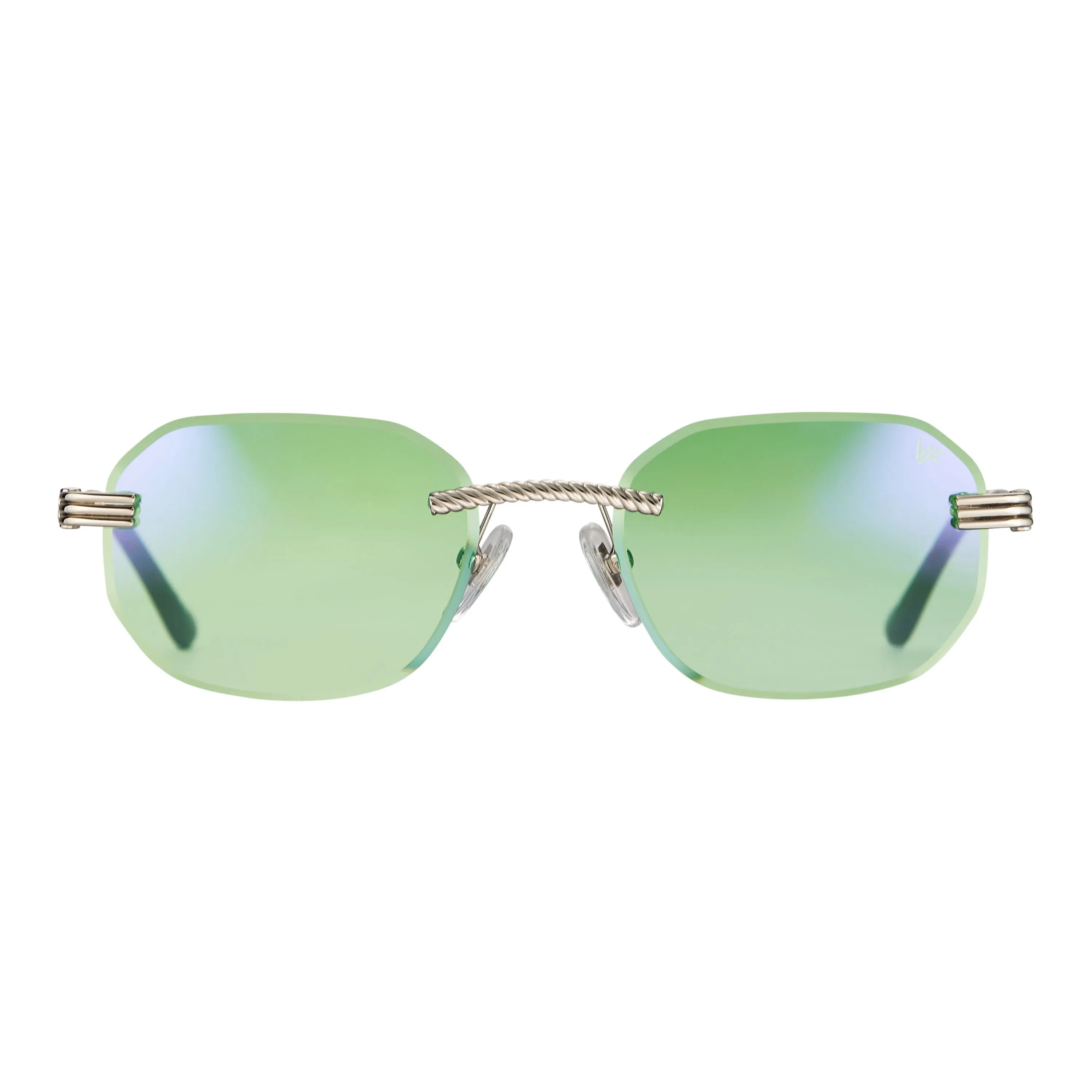 Hustler Rimless Drill Mount 24KT White Gold