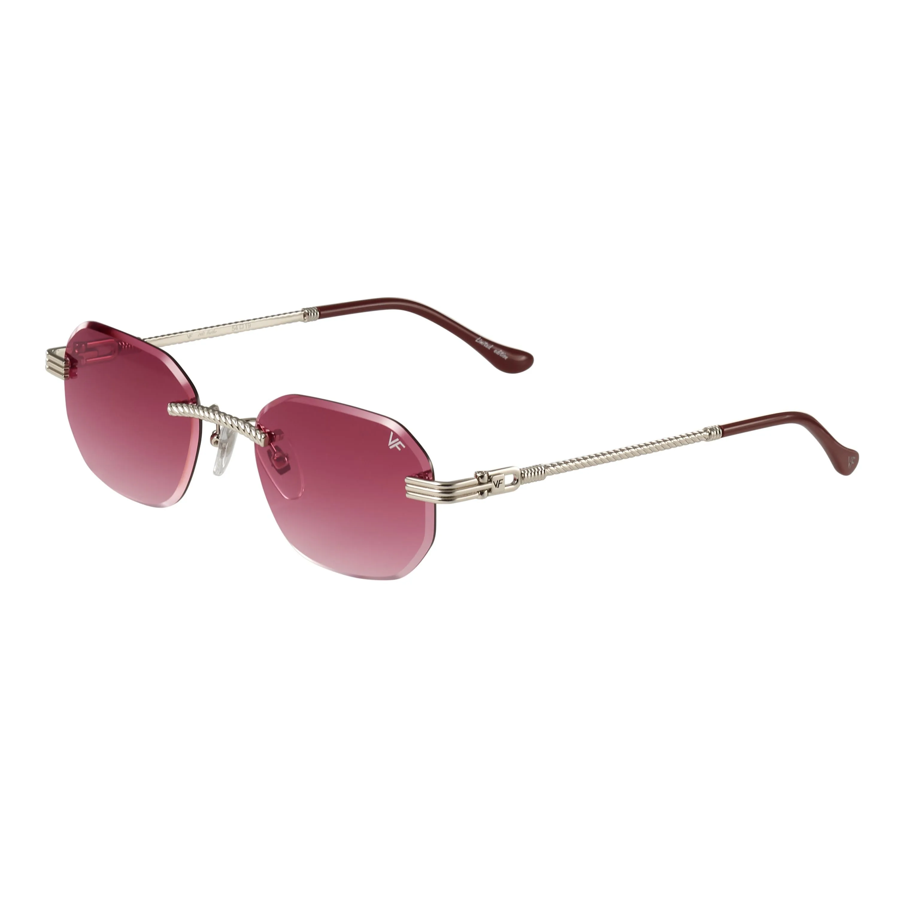 Hustler Rimless Drill Mount 24KT White Gold