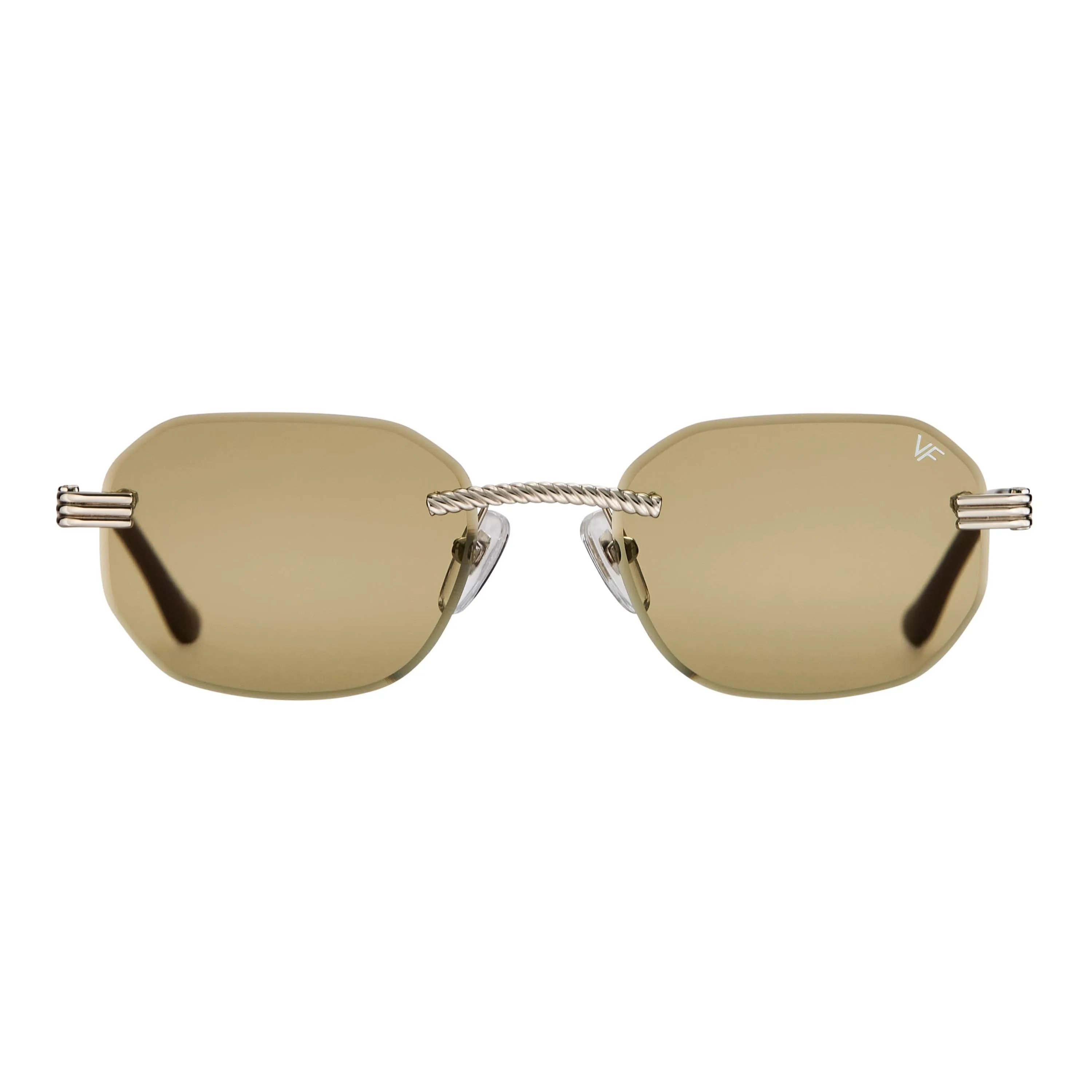 Hustler Rimless Drill Mount 24KT White Gold