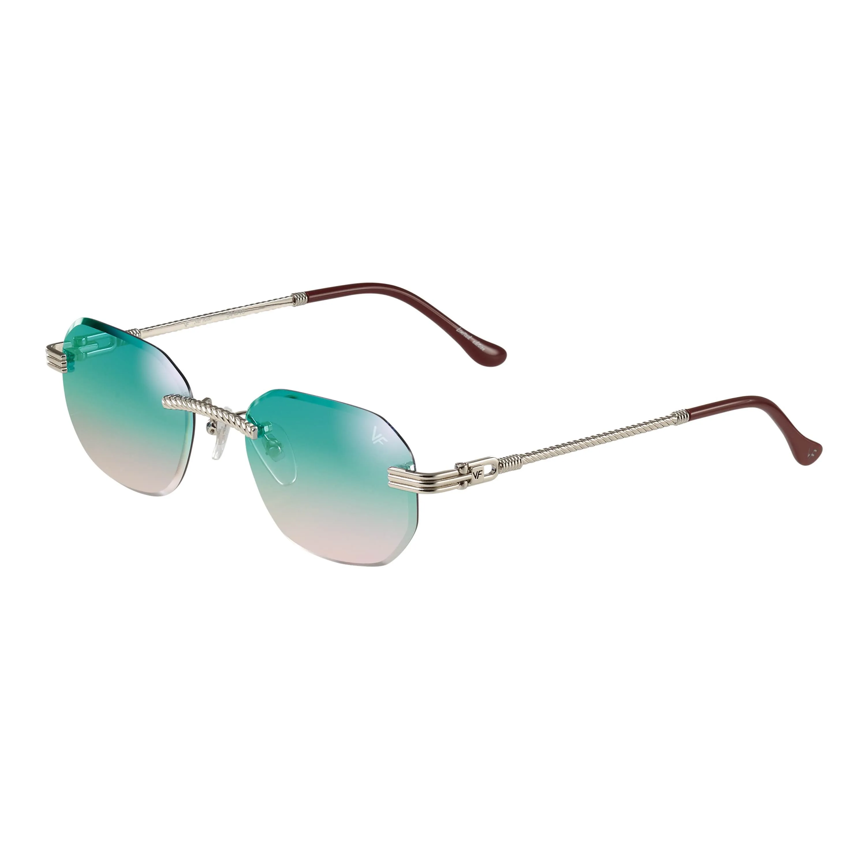 Hustler Rimless Drill Mount 24KT White Gold