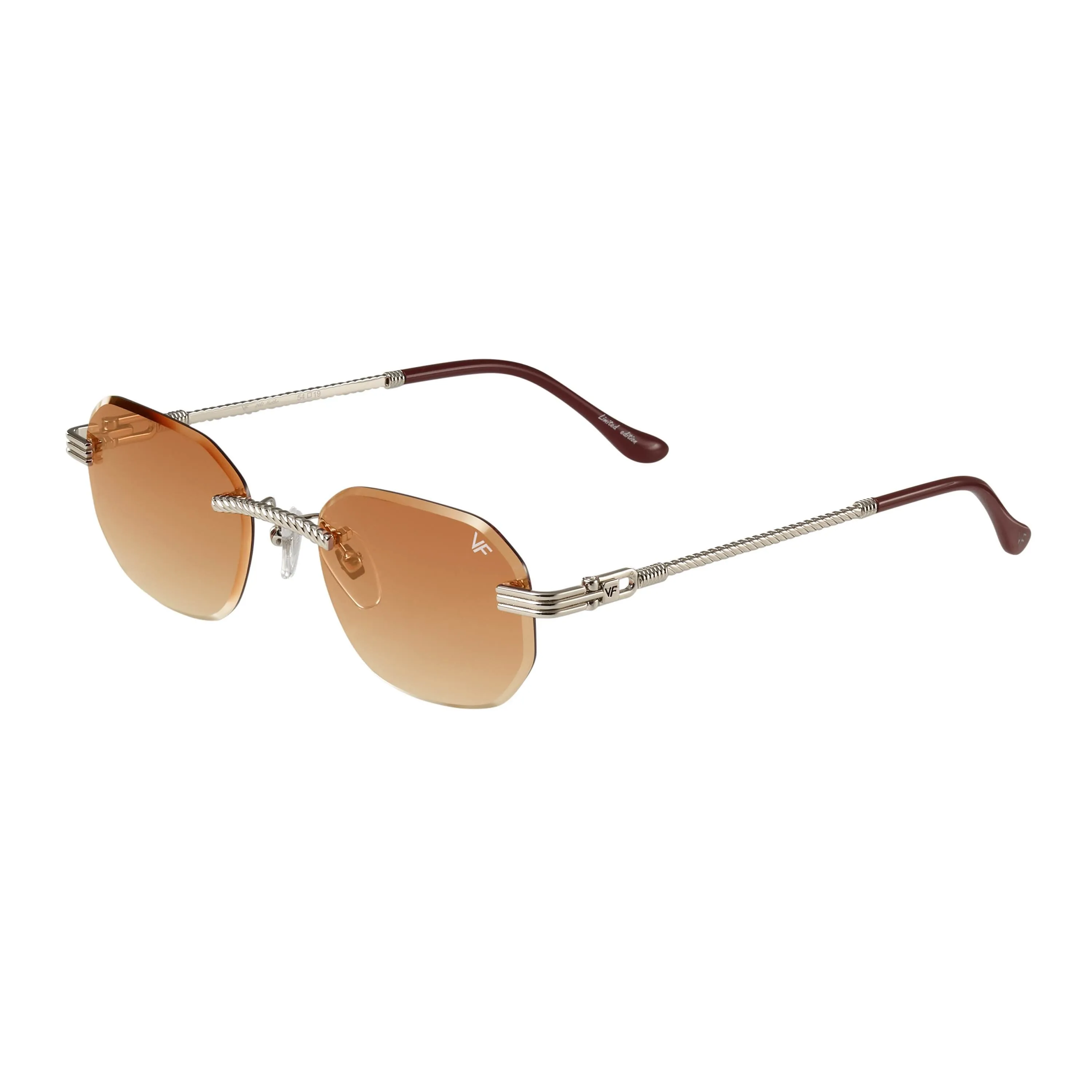 Hustler Rimless Drill Mount 24KT White Gold