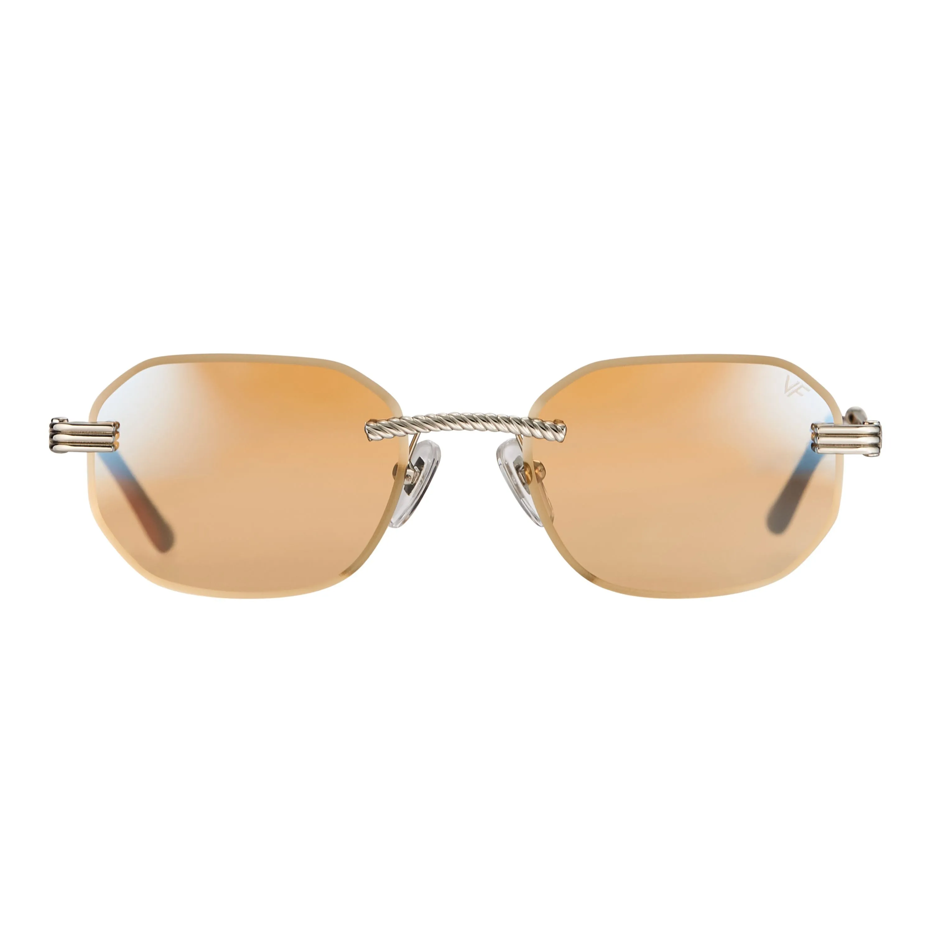 Hustler Rimless Drill Mount 24KT White Gold
