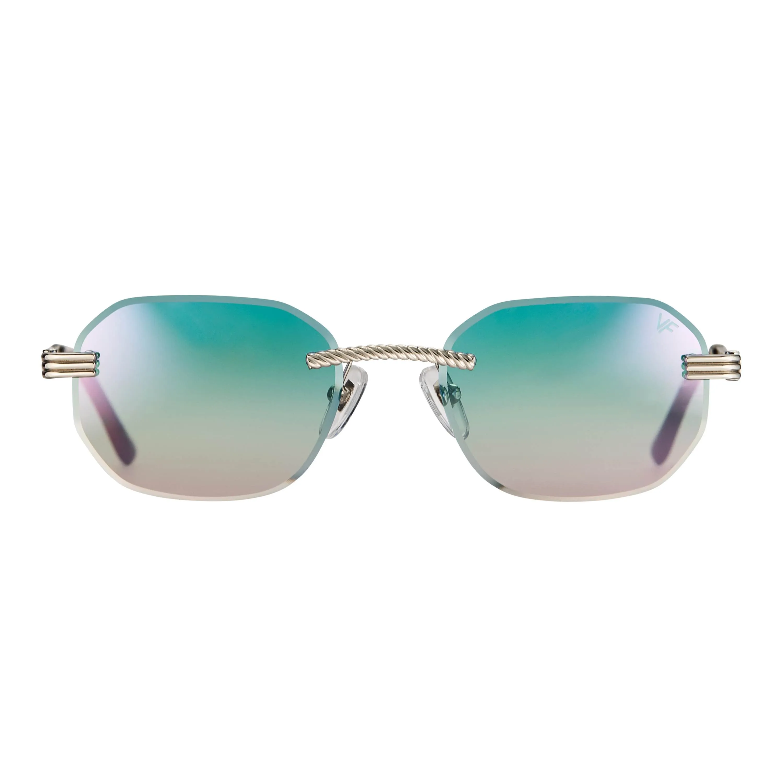 Hustler Rimless Drill Mount 24KT White Gold