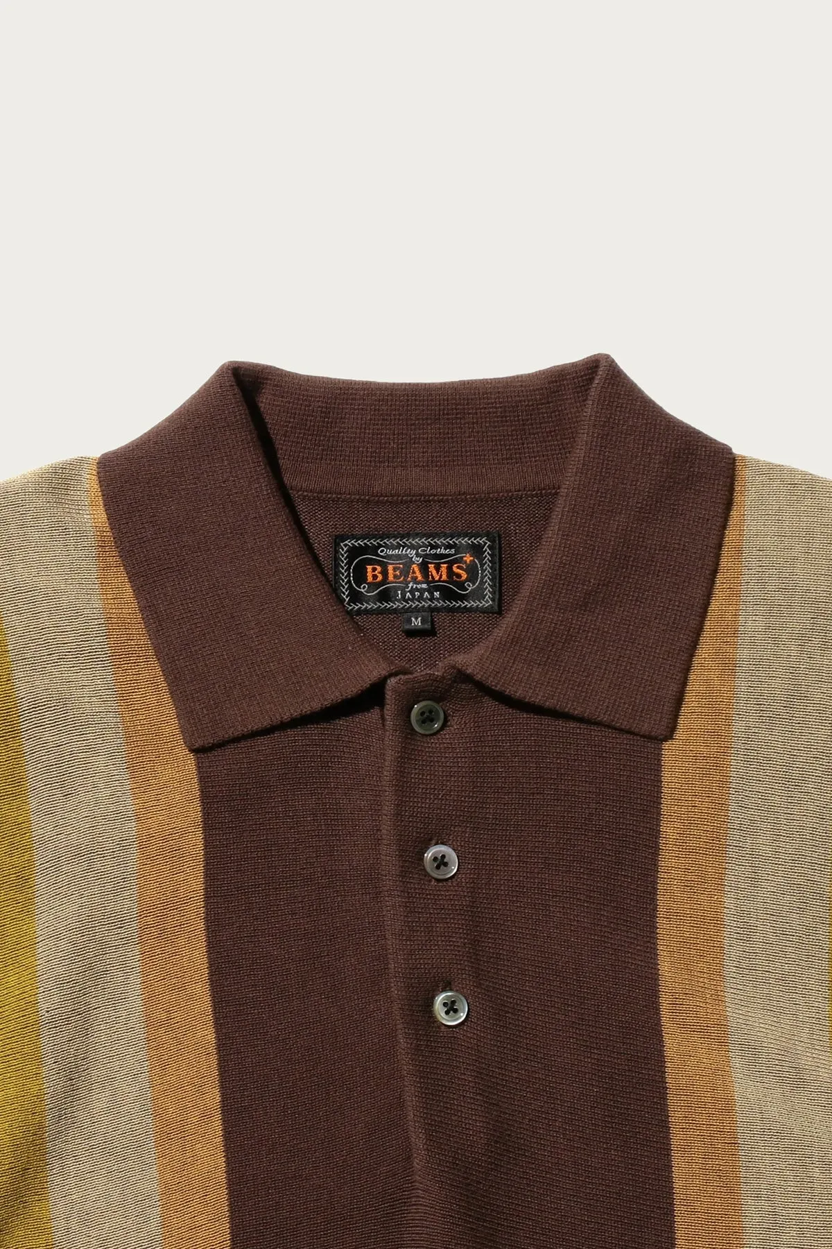 Knit Polo Stripe Argyle - Dark Brown