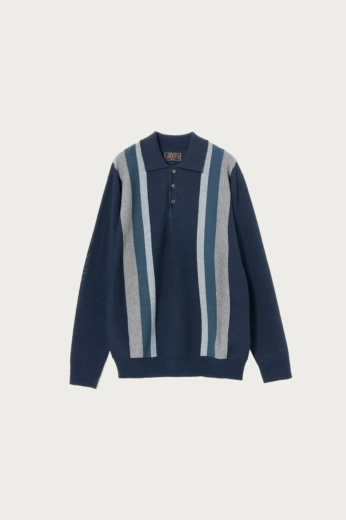 Knit Polo Stripe Argyle - Navy