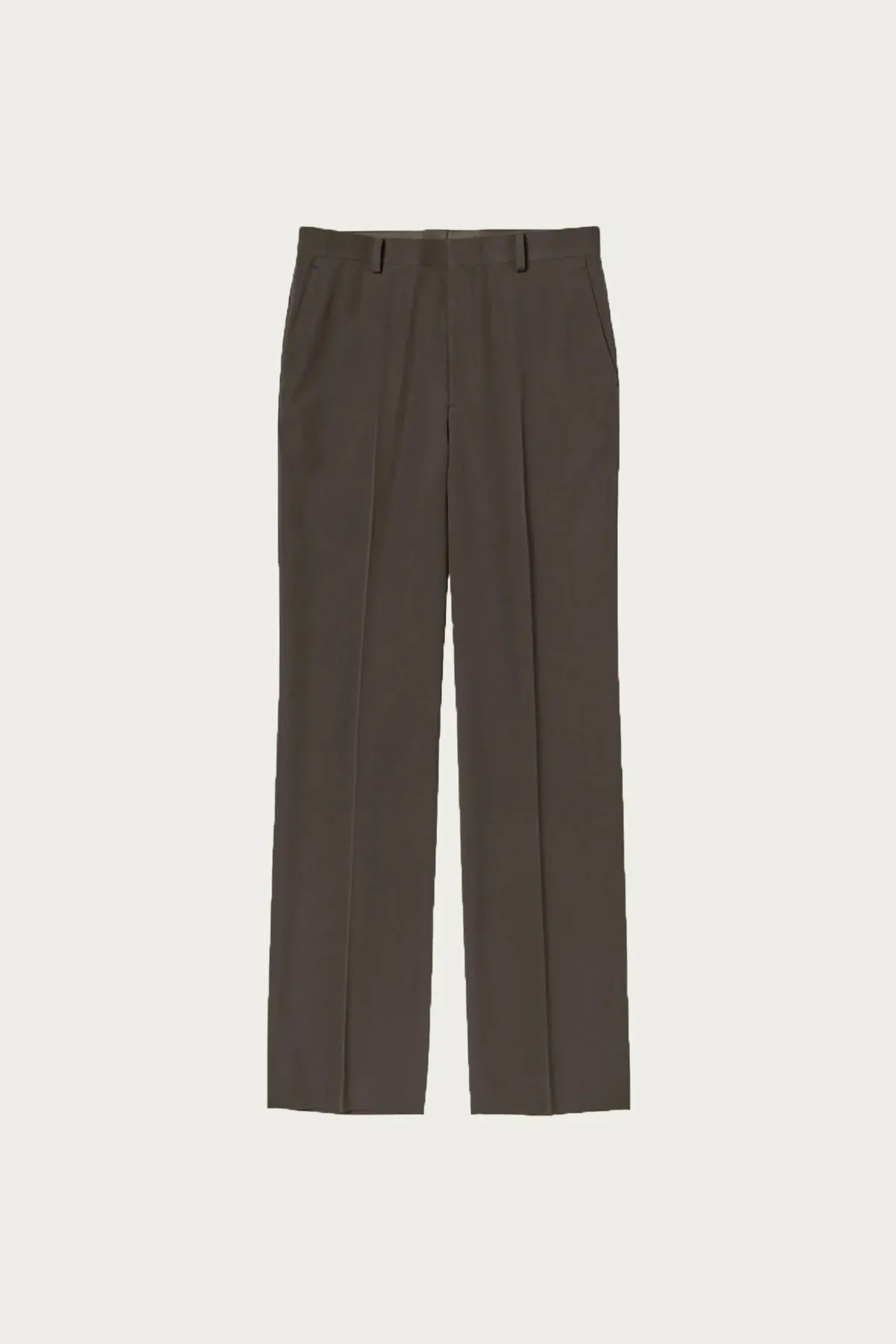 Light Wool Max Gabardine Slacks - Dark Brown