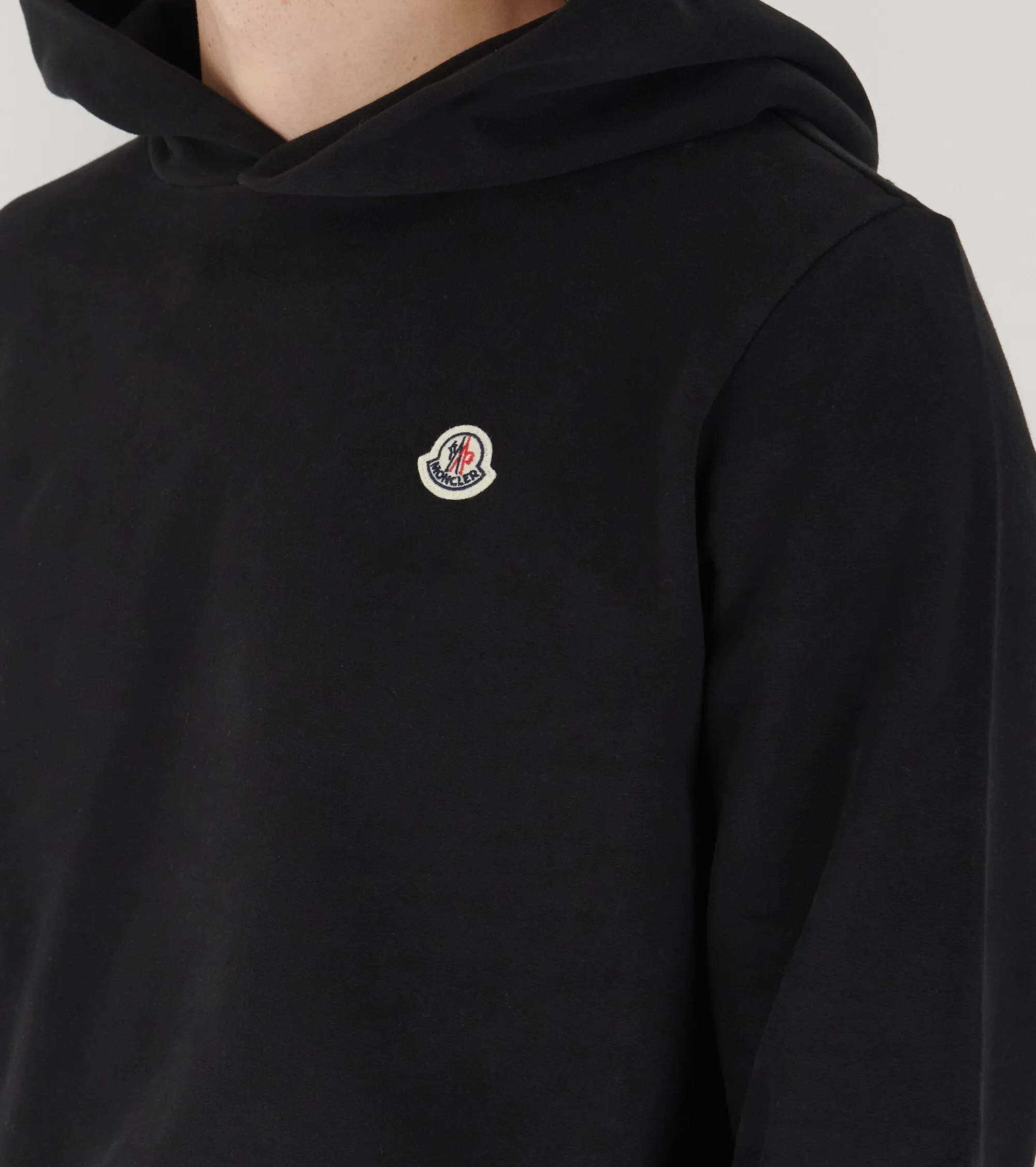 Logo Cotton Hoodie Black