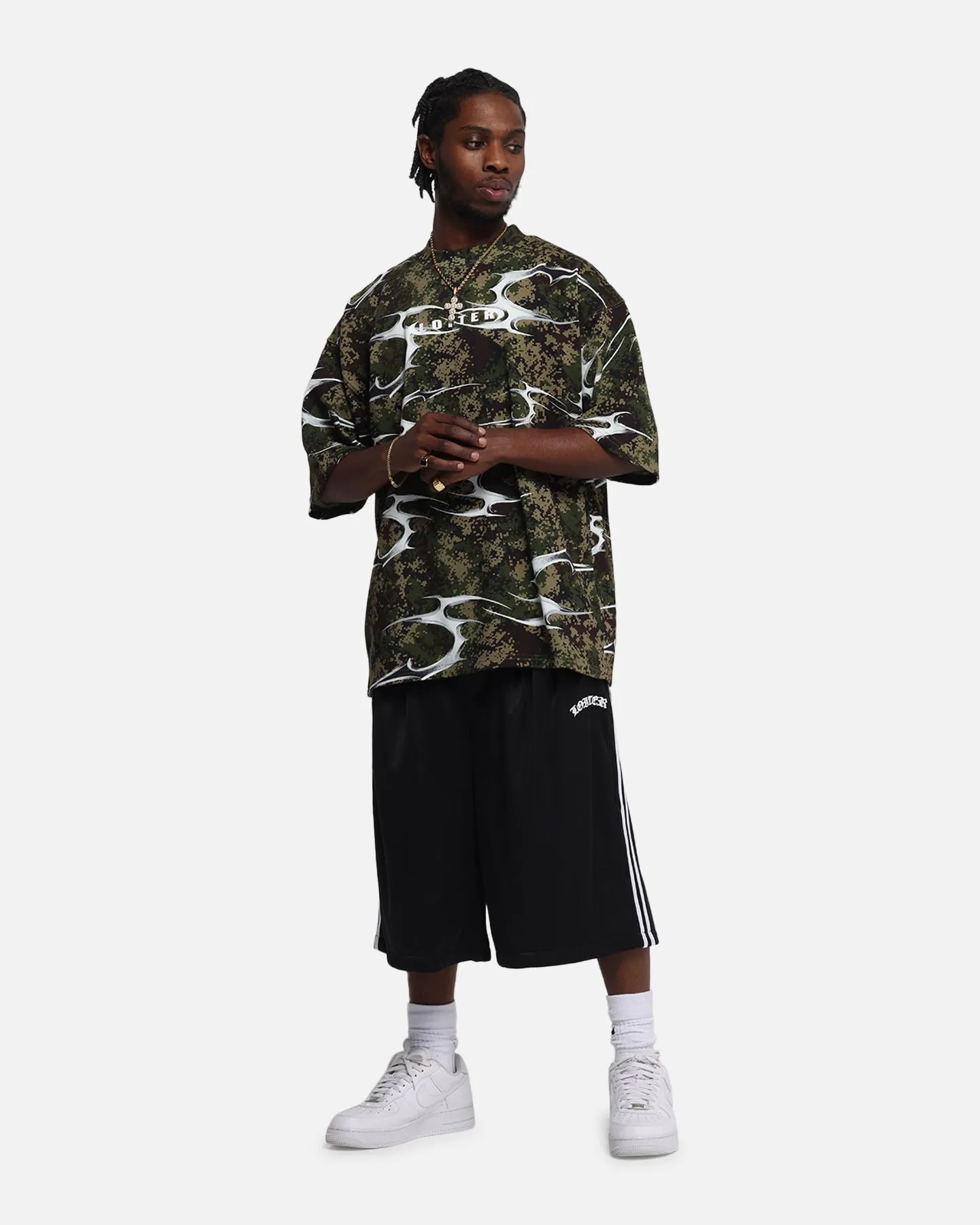 Loiter Track 3 Quarter Shorts Black