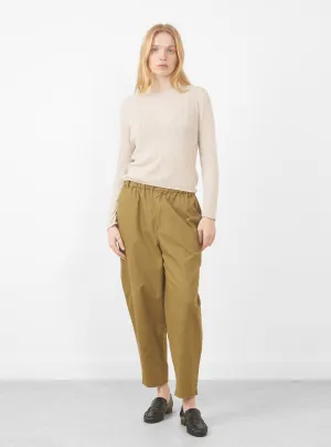 Long Sleeve Ribbed Fine Knit. Sand Beige