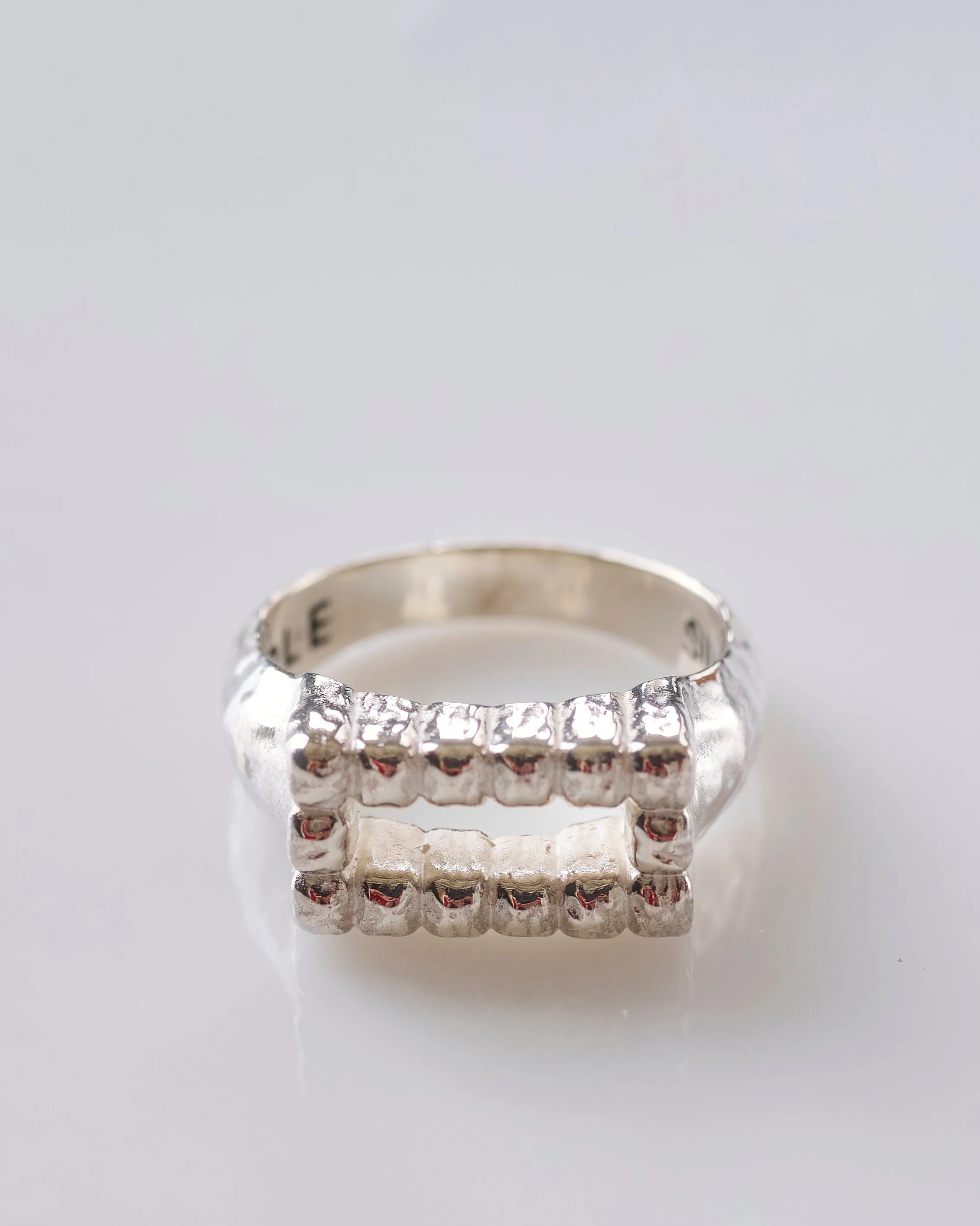 Maple Cookie Signet Ring Silver 925