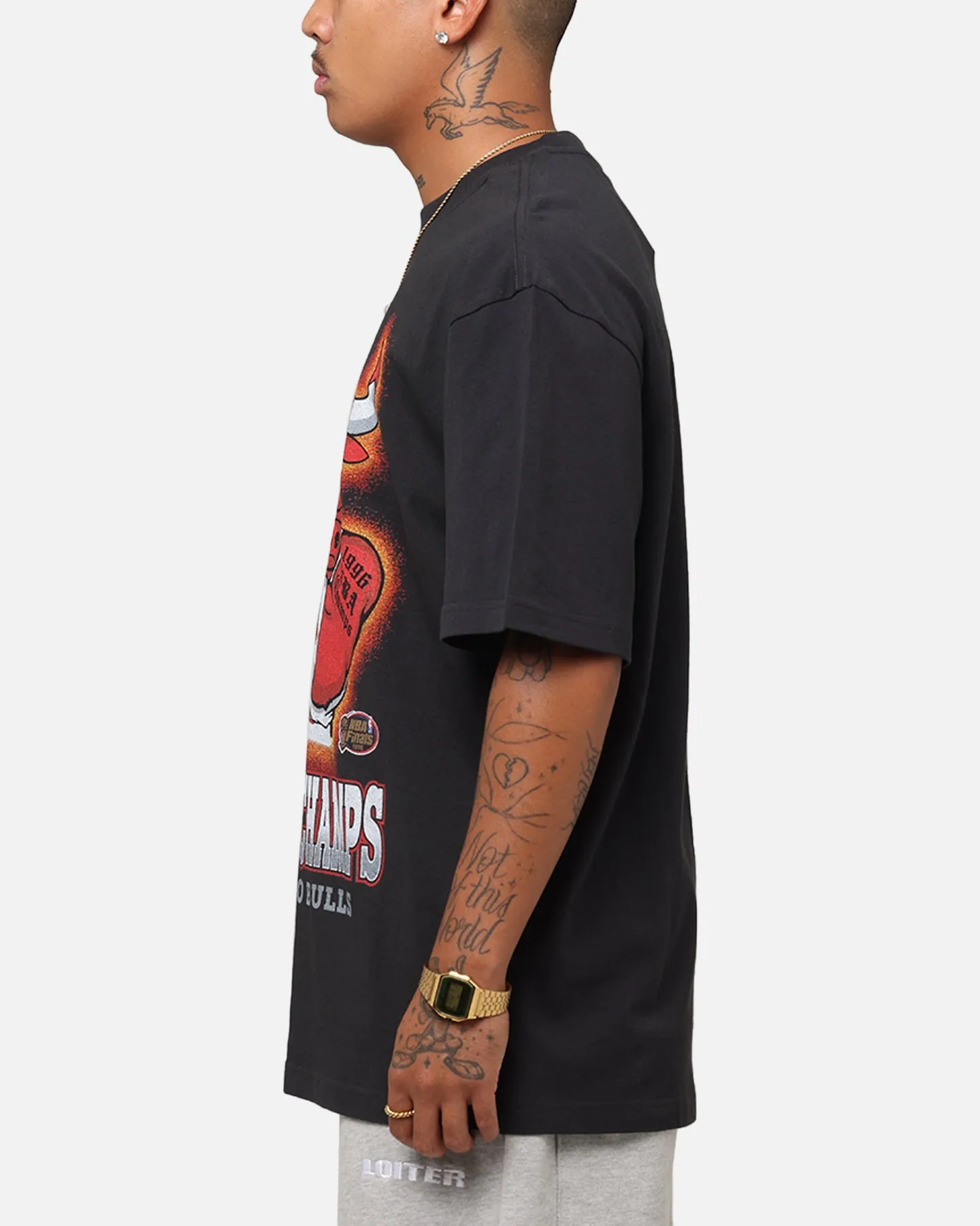 Mitchell & Ness Chicago Bulls '96 NBA Champs T-Shirt Faded Black