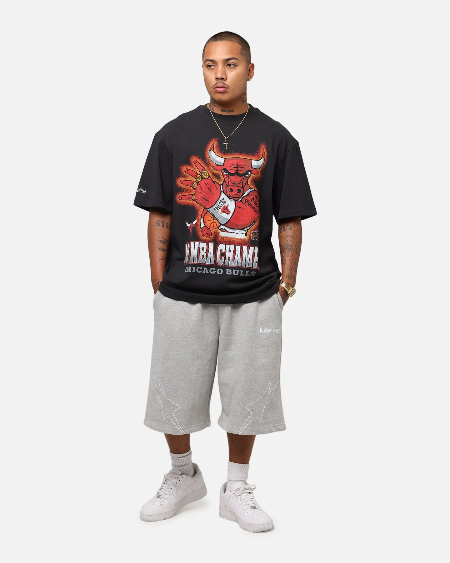 Mitchell & Ness Chicago Bulls '96 NBA Champs T-Shirt Faded Black