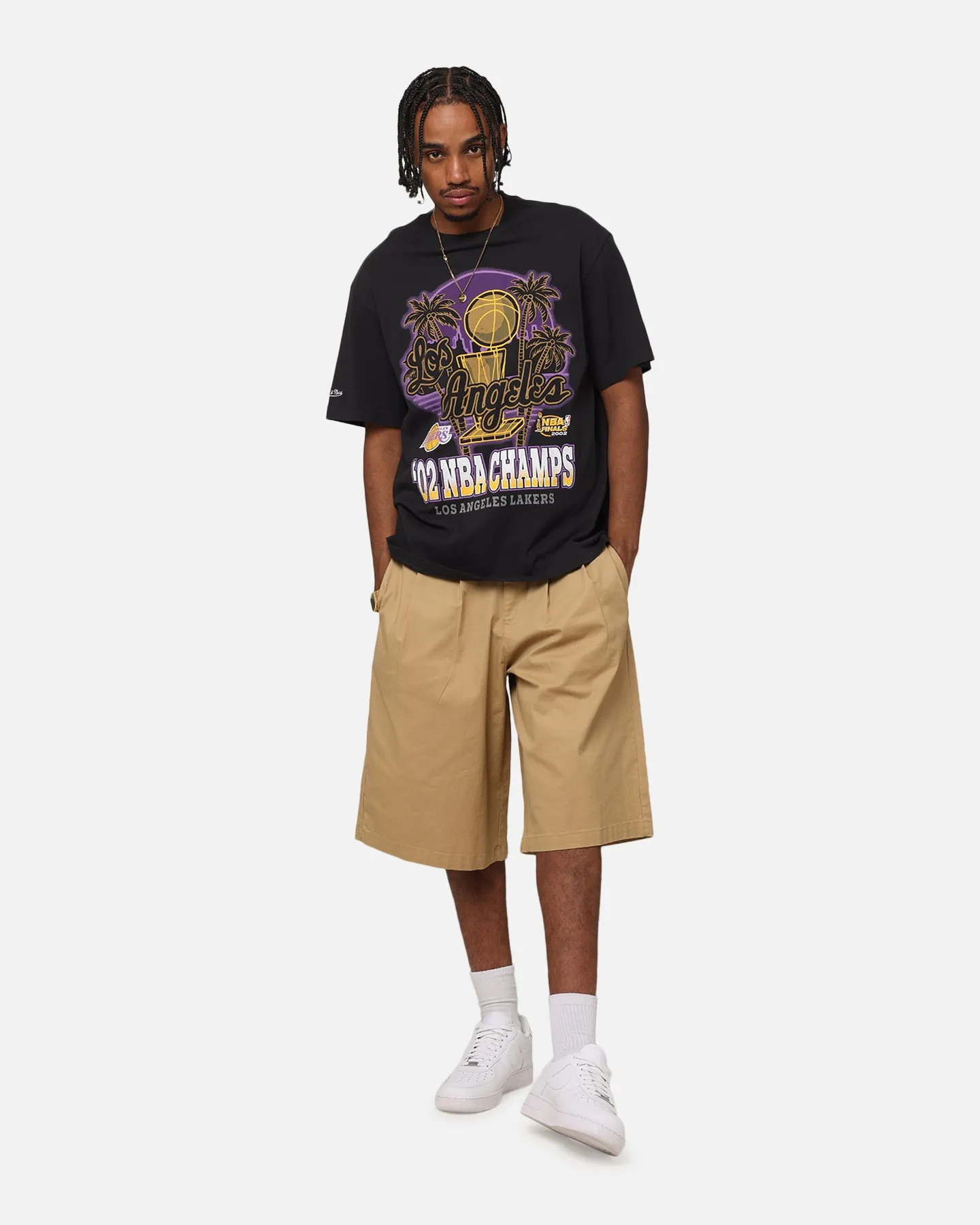 Mitchell & Ness Los Angeles Lakers '02 NBA Champs T-Shirt Faded Black