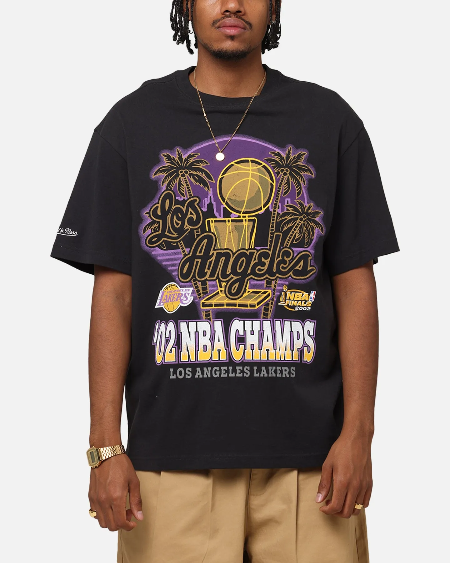 Mitchell & Ness Los Angeles Lakers '02 NBA Champs T-Shirt Faded Black