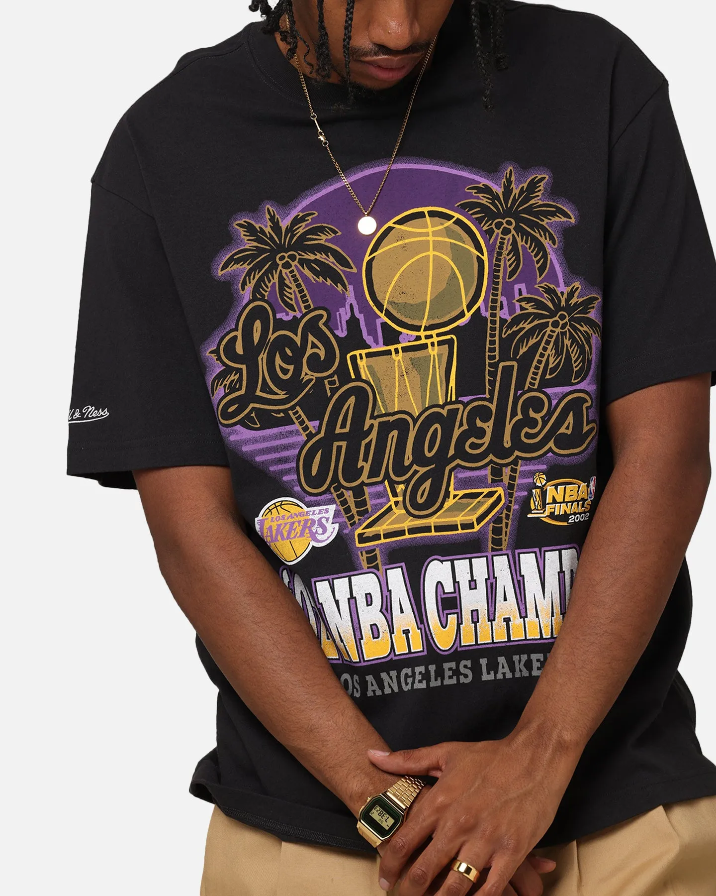 Mitchell & Ness Los Angeles Lakers '02 NBA Champs T-Shirt Faded Black