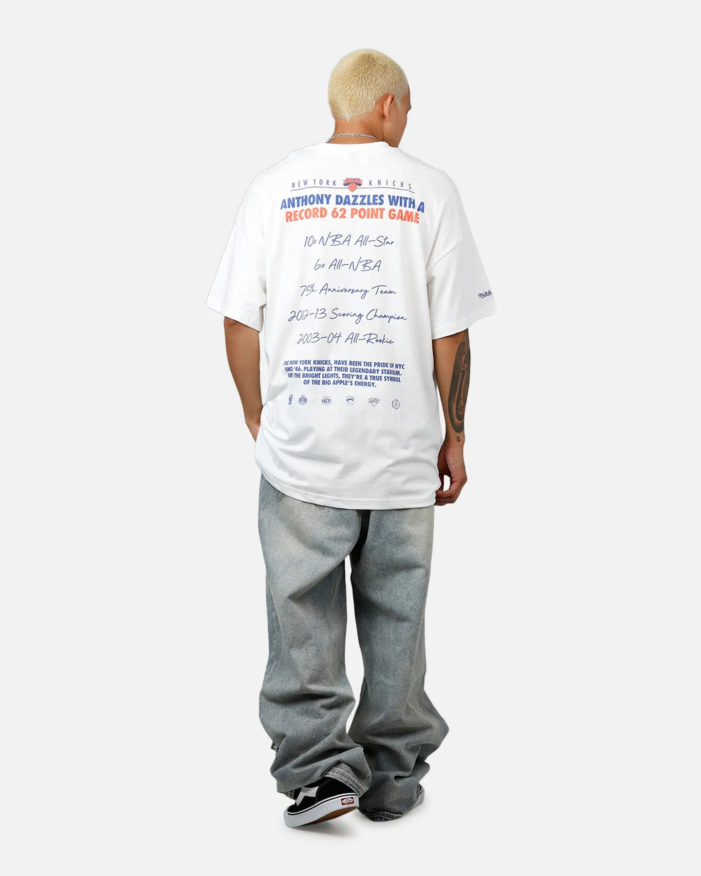 Mitchell & Ness New York Knicks Carmelo Anthony Got Better T-Shirt Vintage White