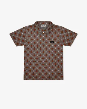 Miu Miu - Men's Silk Knit Polo Shirt - (Tobacco)