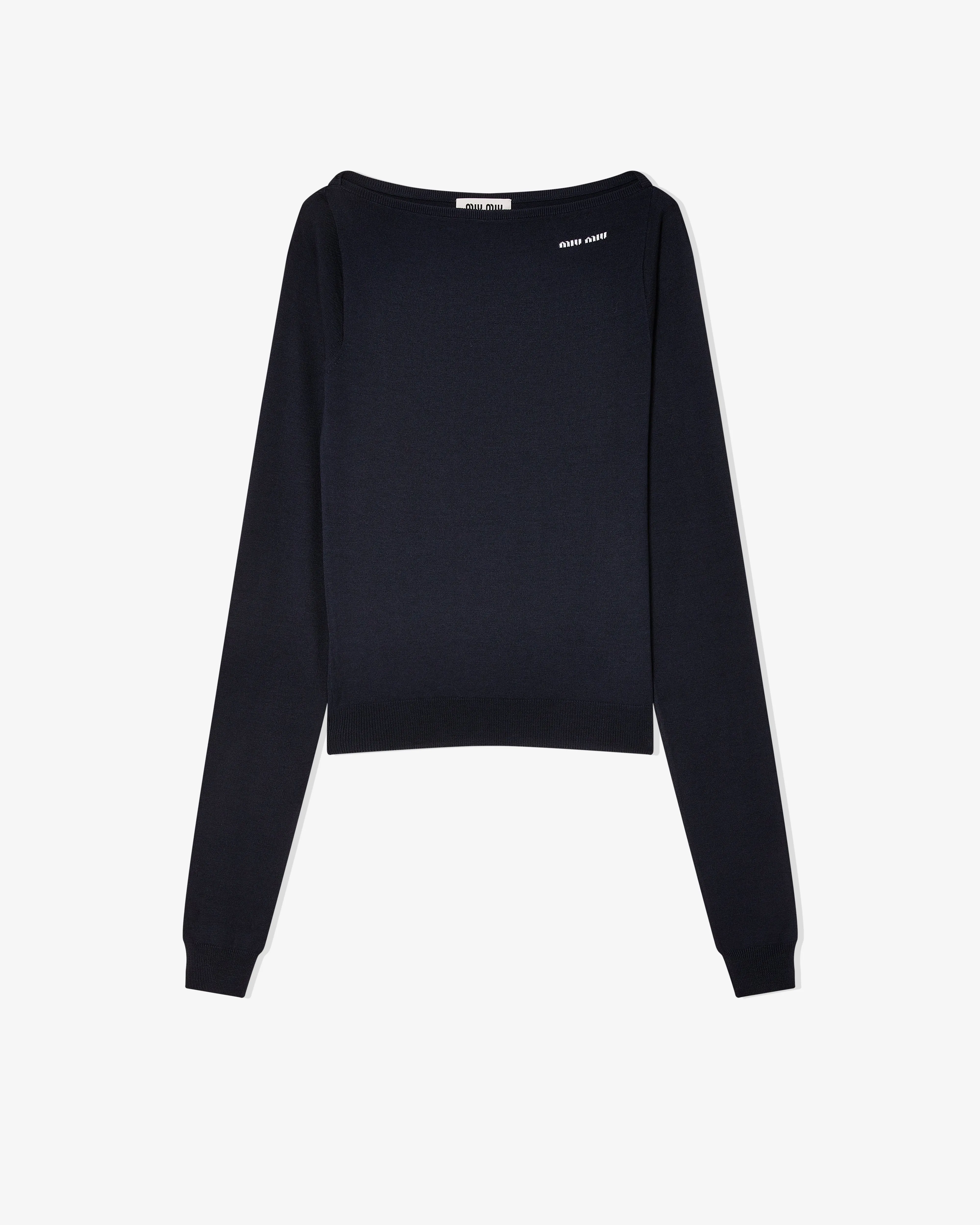 Miu Miu - Women's Boat Neck Sweater - (Blue)