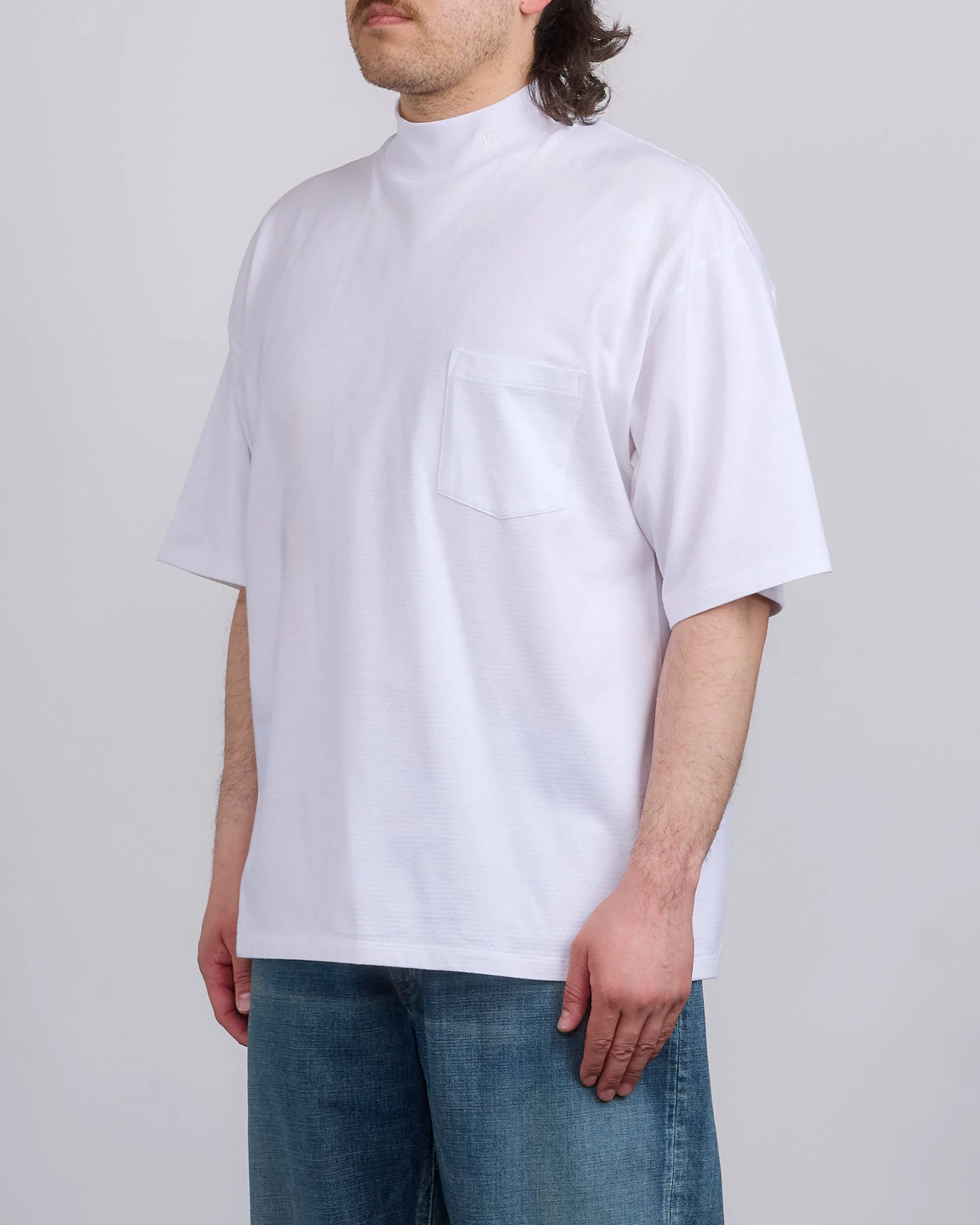 nanamica Mock Neck Coolmax T-Shirt Off White