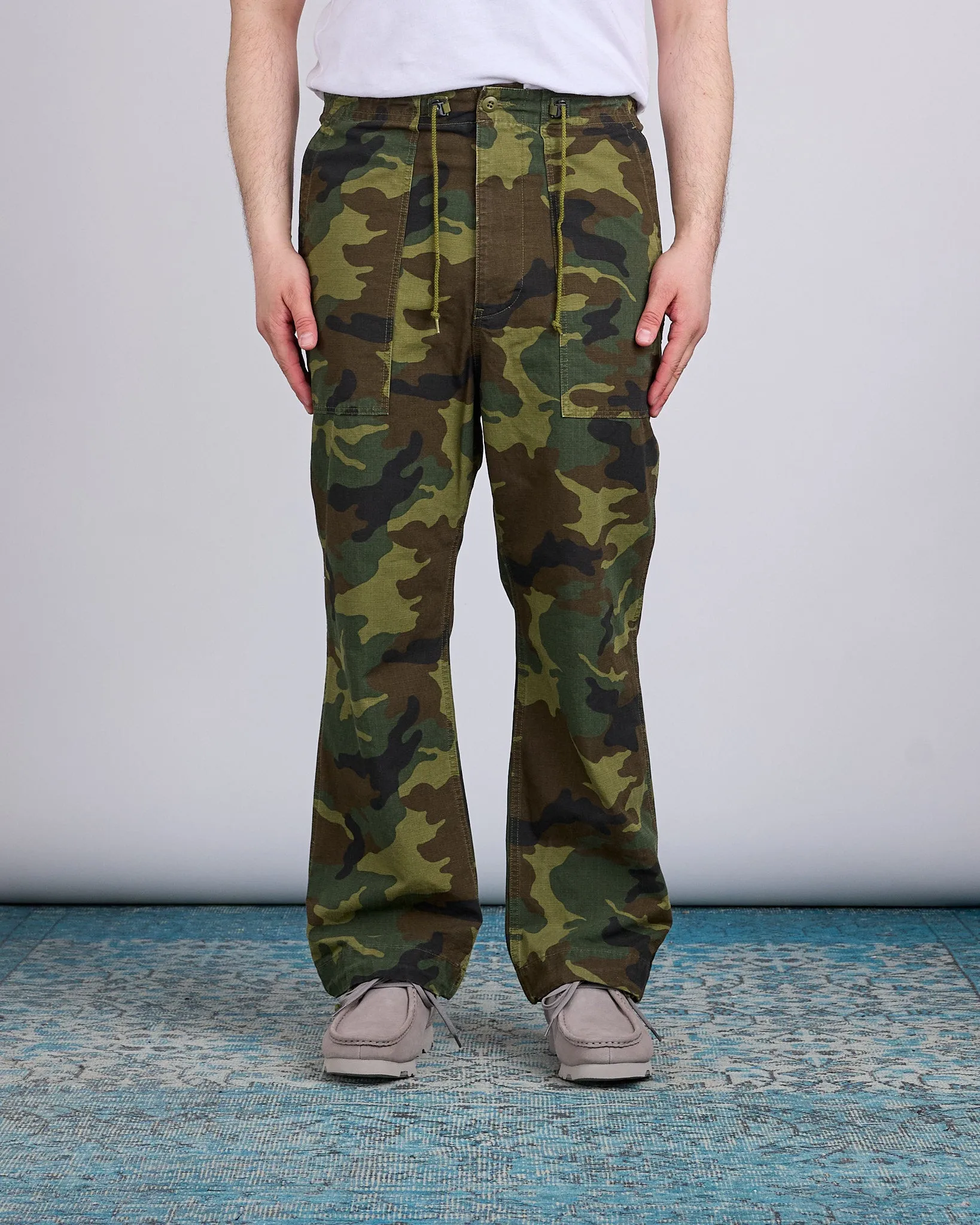 Needles String Fatigue Pant Cotton Ripstop Woodland Camo
