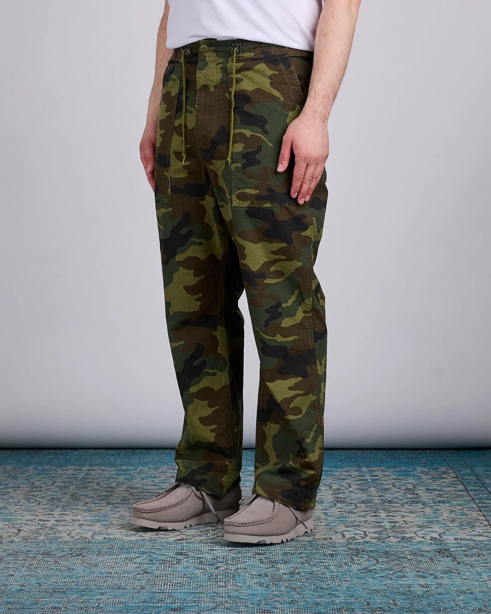 Needles String Fatigue Pant Cotton Ripstop Woodland Camo