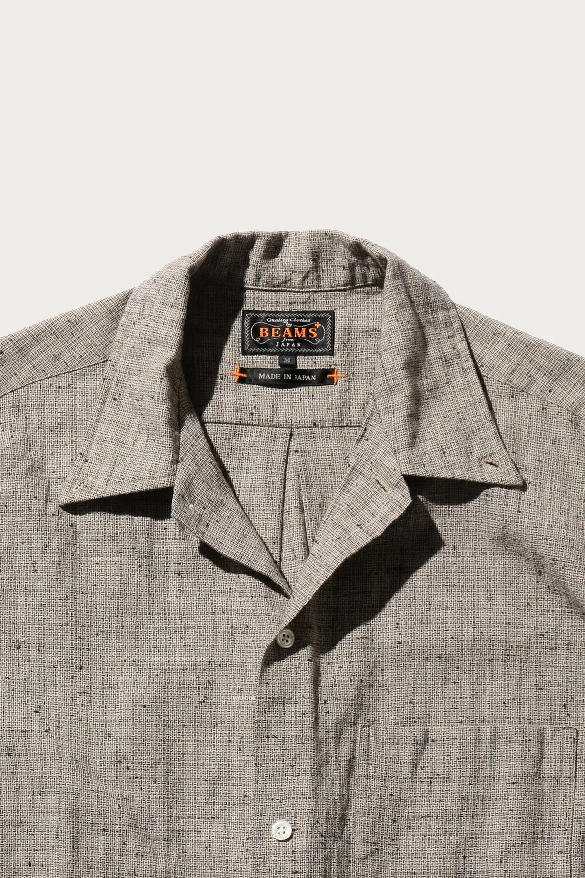 Open B.D. Nep Check Cotton Linen - Beige