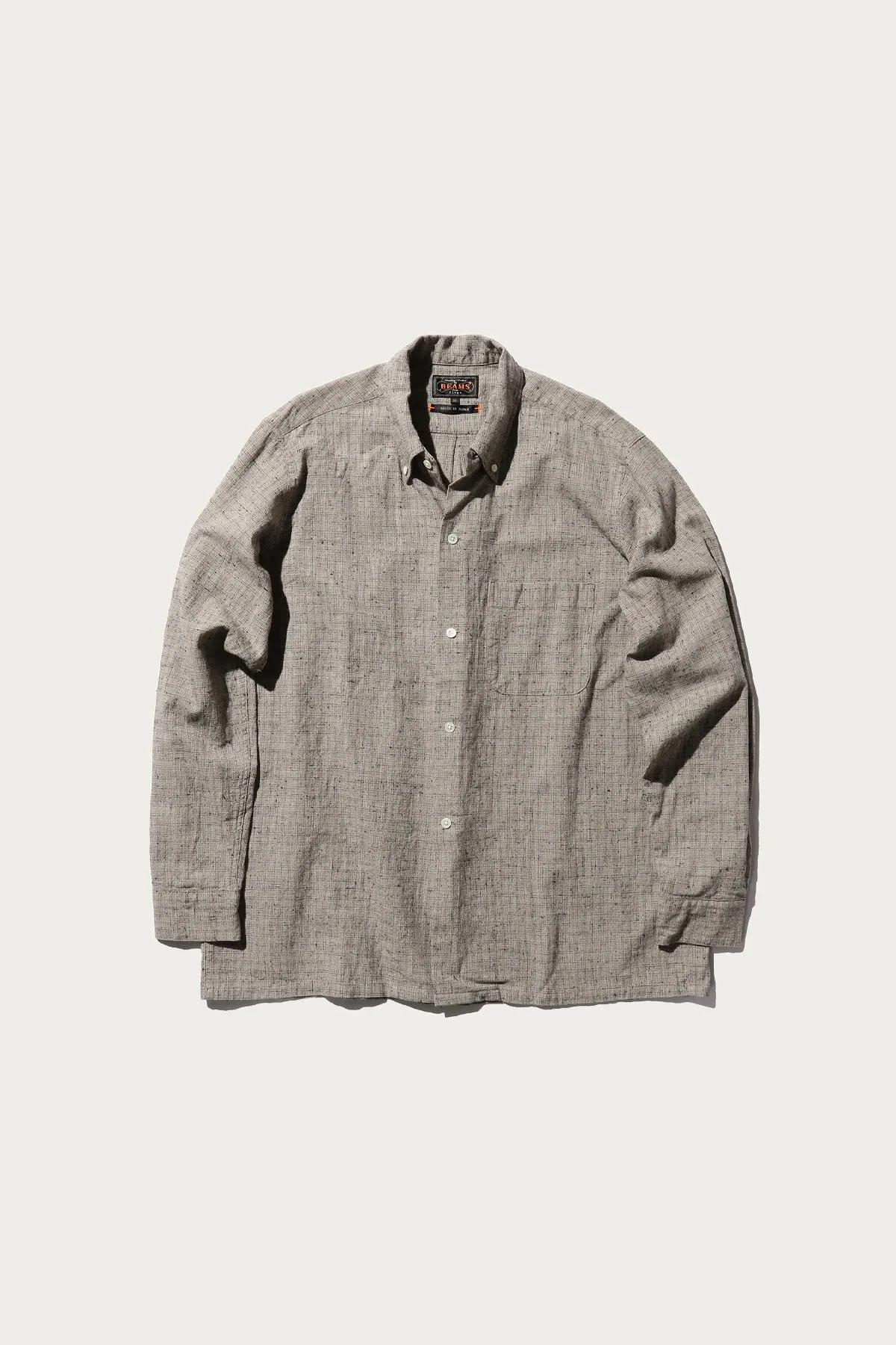 Open B.D. Nep Check Cotton Linen - Beige