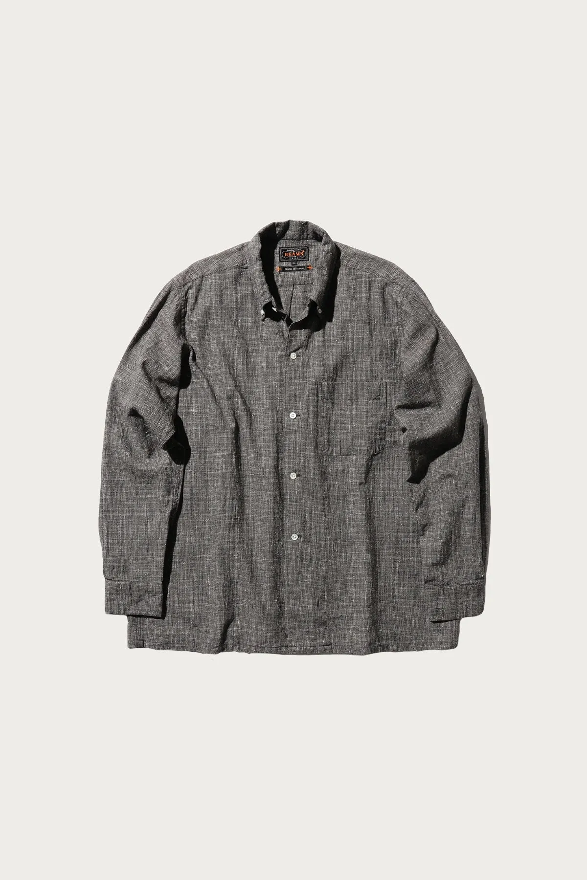 Open B.D. Nep Check Cotton Linen - Charcoal