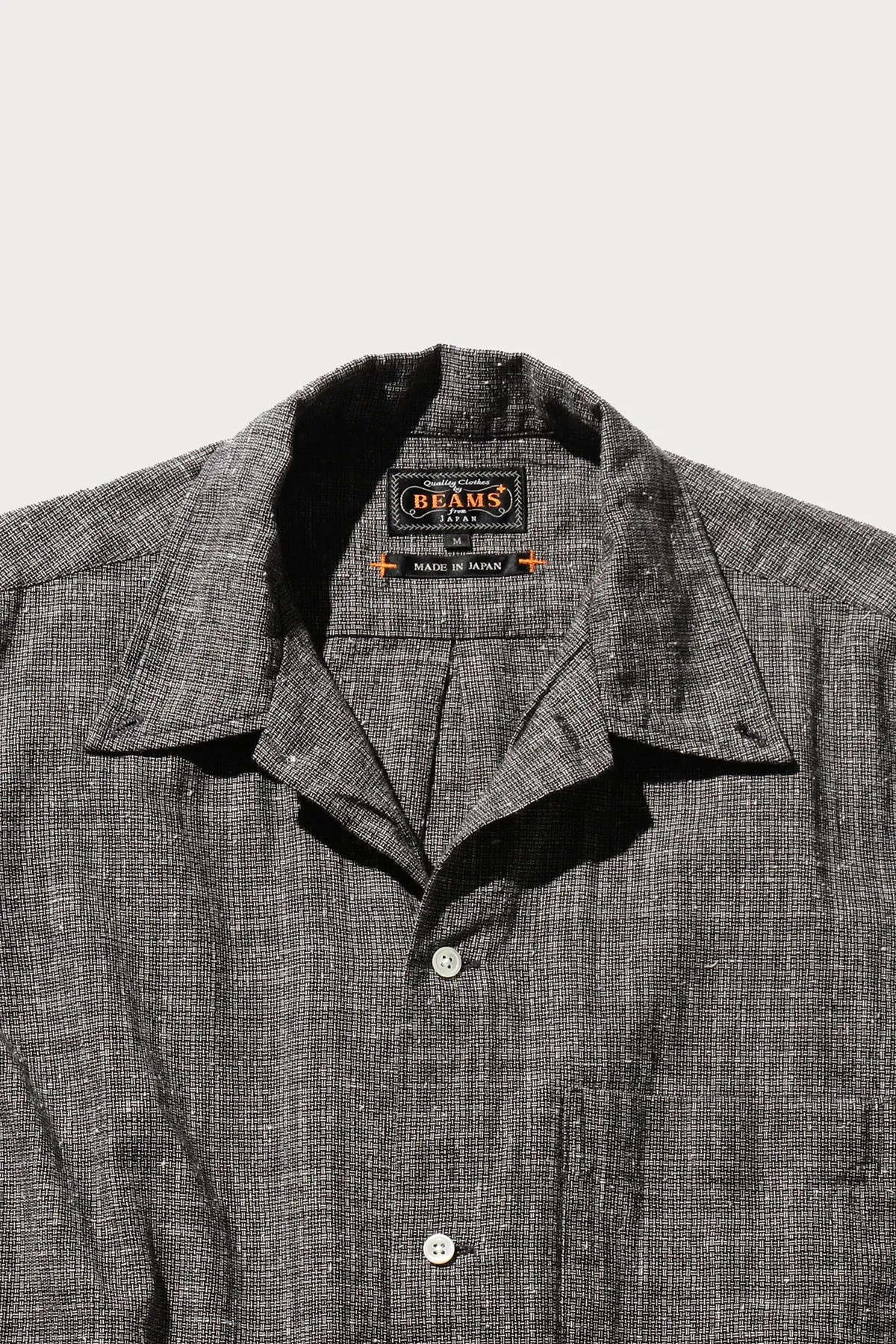 Open B.D. Nep Check Cotton Linen - Charcoal