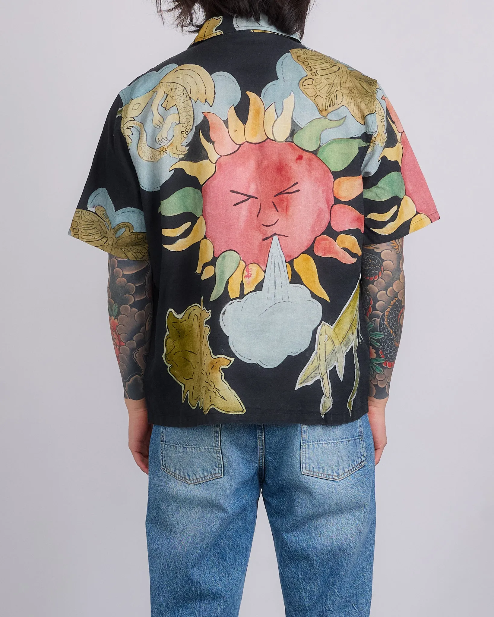 Our Legacy Box Short Sleeve Button Shirt Solar Power Print