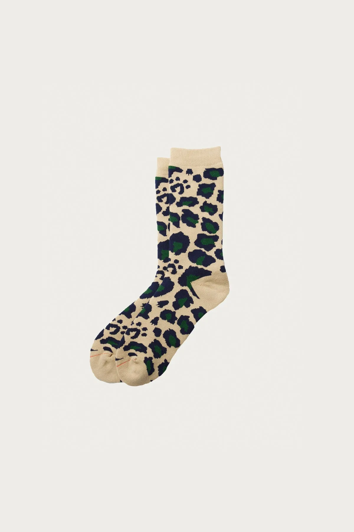 Pile Leopard Crew - Navy/Green