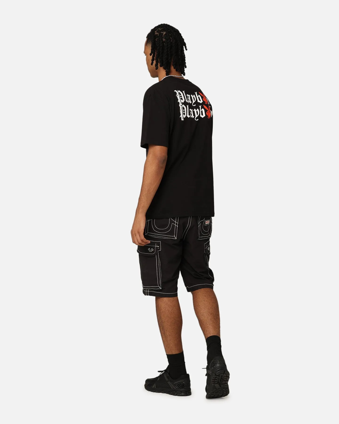 Playboy Bunny O Gothic Stack T-Shirt Black