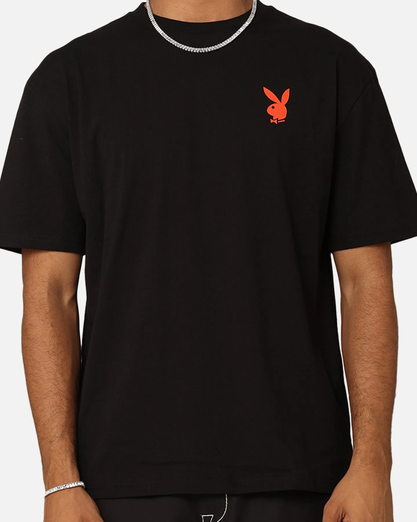 Playboy Bunny O Gothic Stack T-Shirt Black