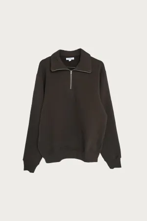 Quarter Zip Sweatshirt - Black Olive