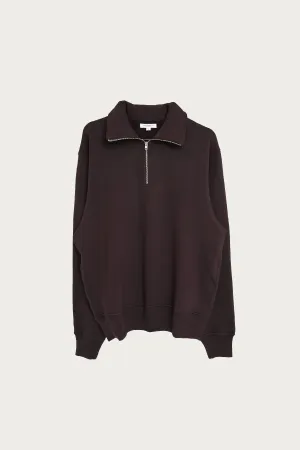 Quarter Zip Sweatshirt - Muddy Brown