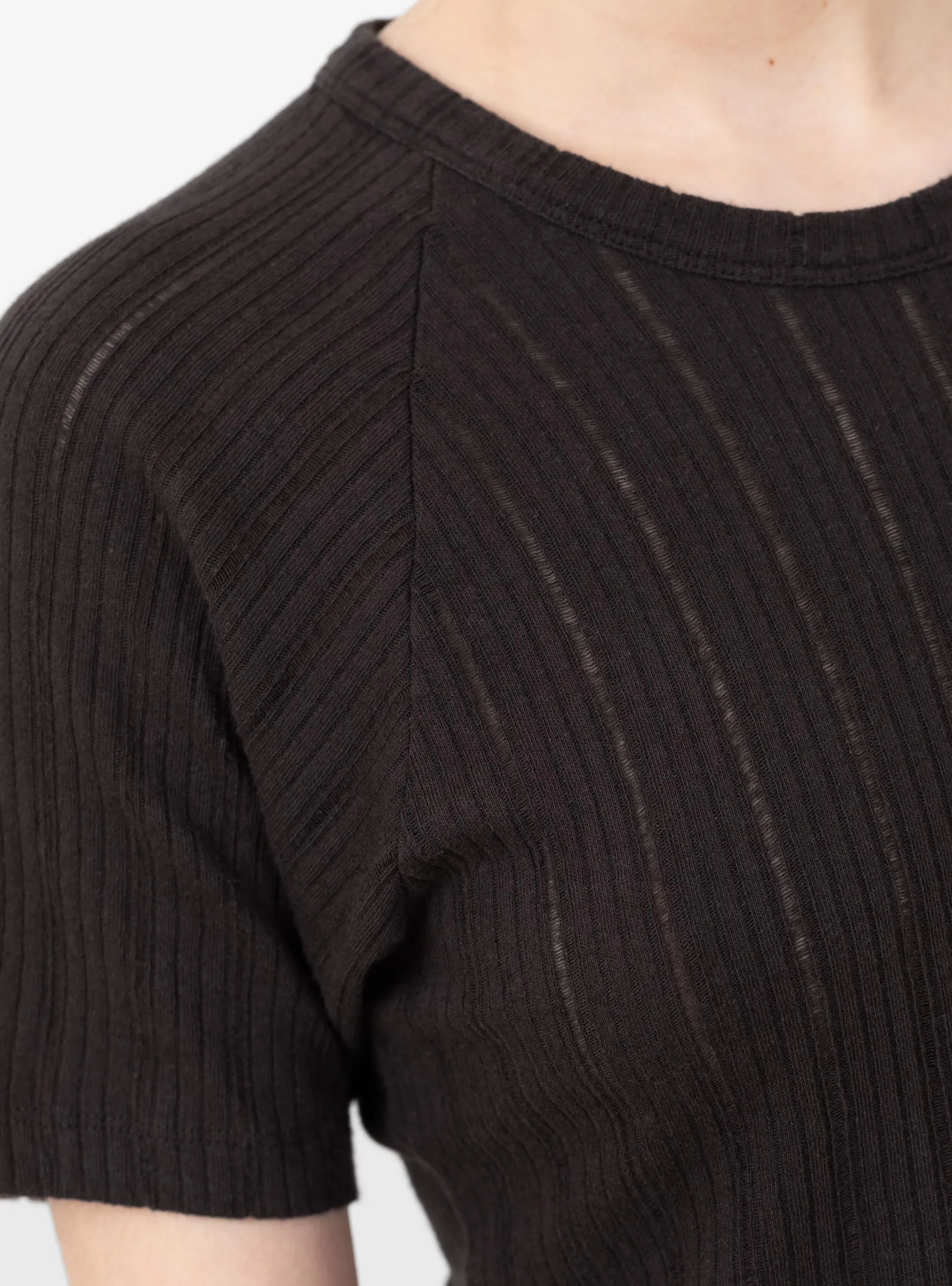 Raglan T-Shirt Brown Rib